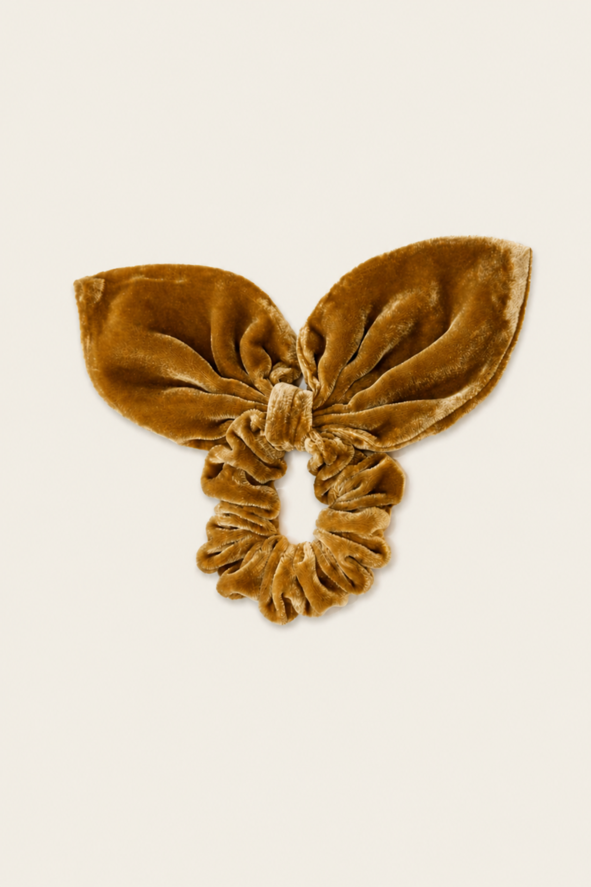 Coletero LoveShackFancy Brown en terciopelo marrón vintage ideal para recogidos suaves y uso versátil como pulsera