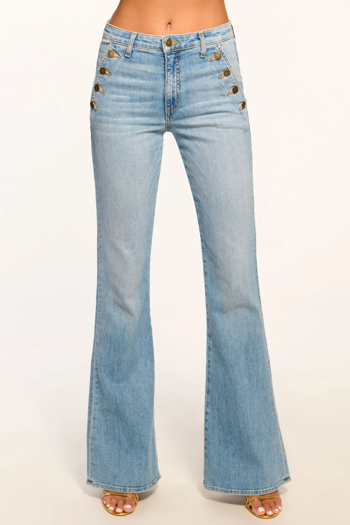 Ramy Brook Helena High-Rise Flare Jean Light Wash