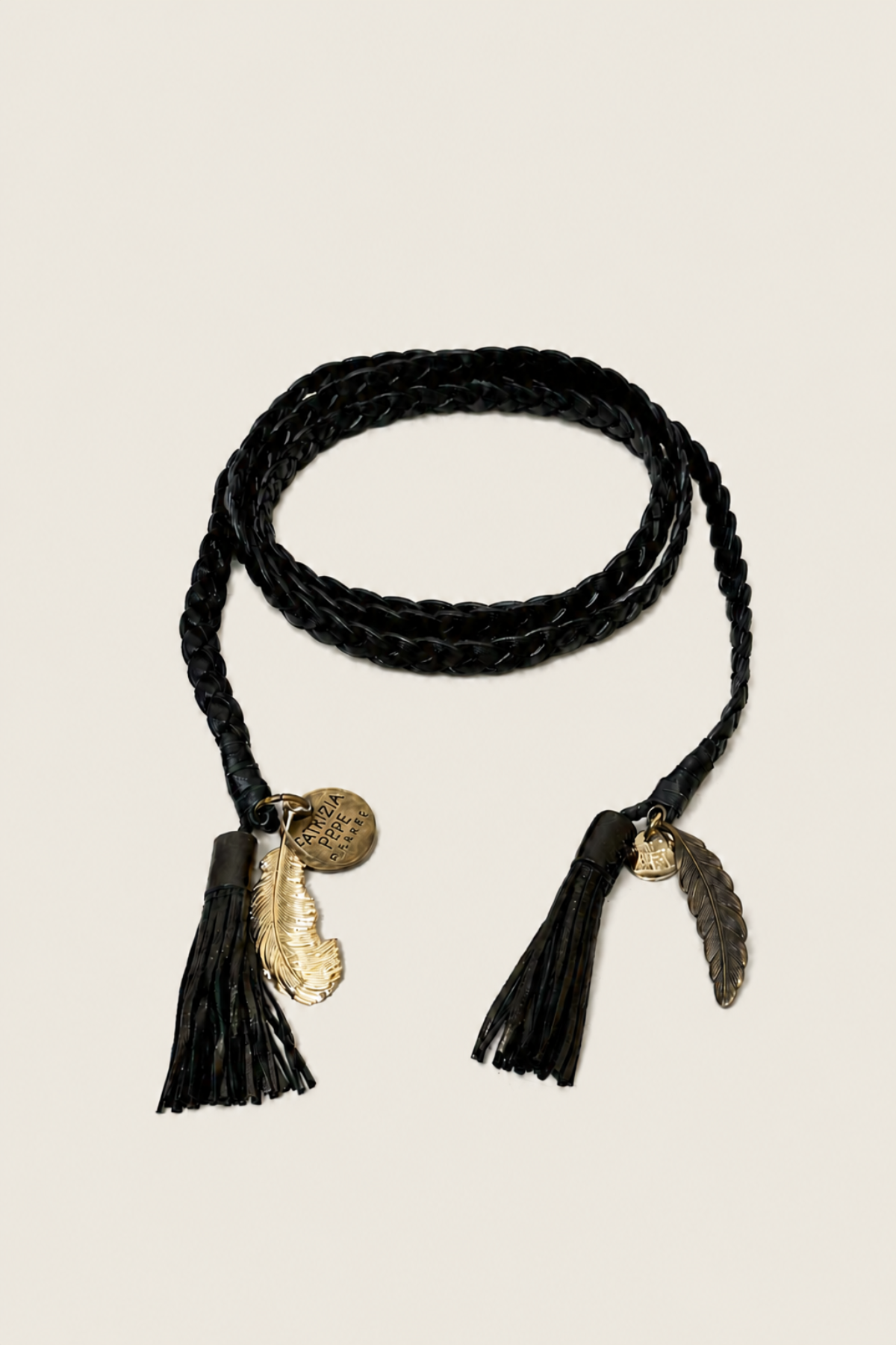 Cinturón trenzado de cuero negro elegante para mujer estilo sofisticado versátil