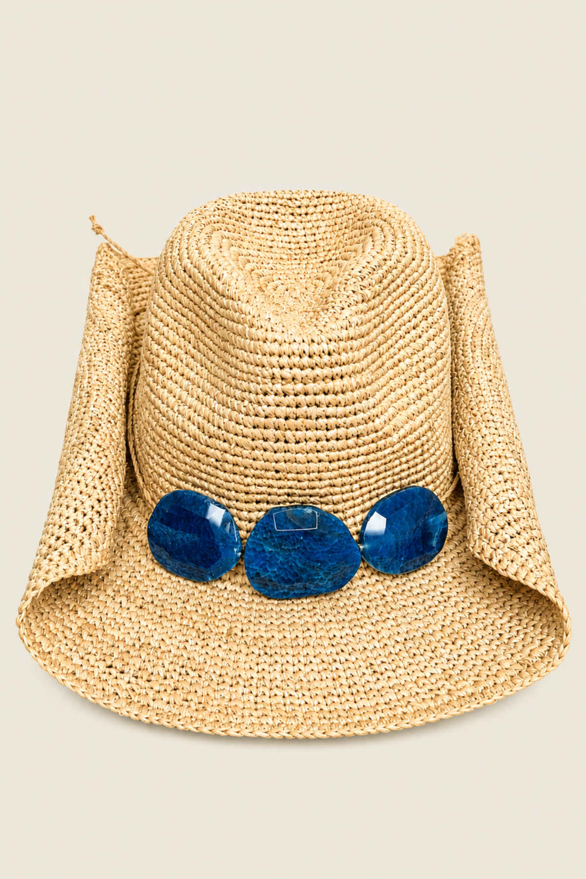 Sombrero cowboy mujer color lagoon con detalle druzy brillante modelo Billie