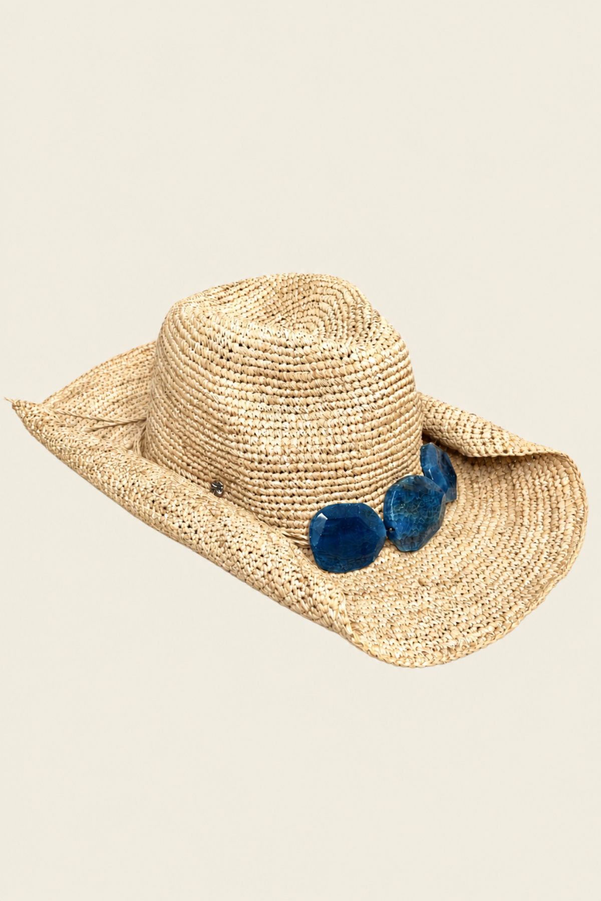 Sombrero de verano estilo cowboy en color lagoon modelo Billie