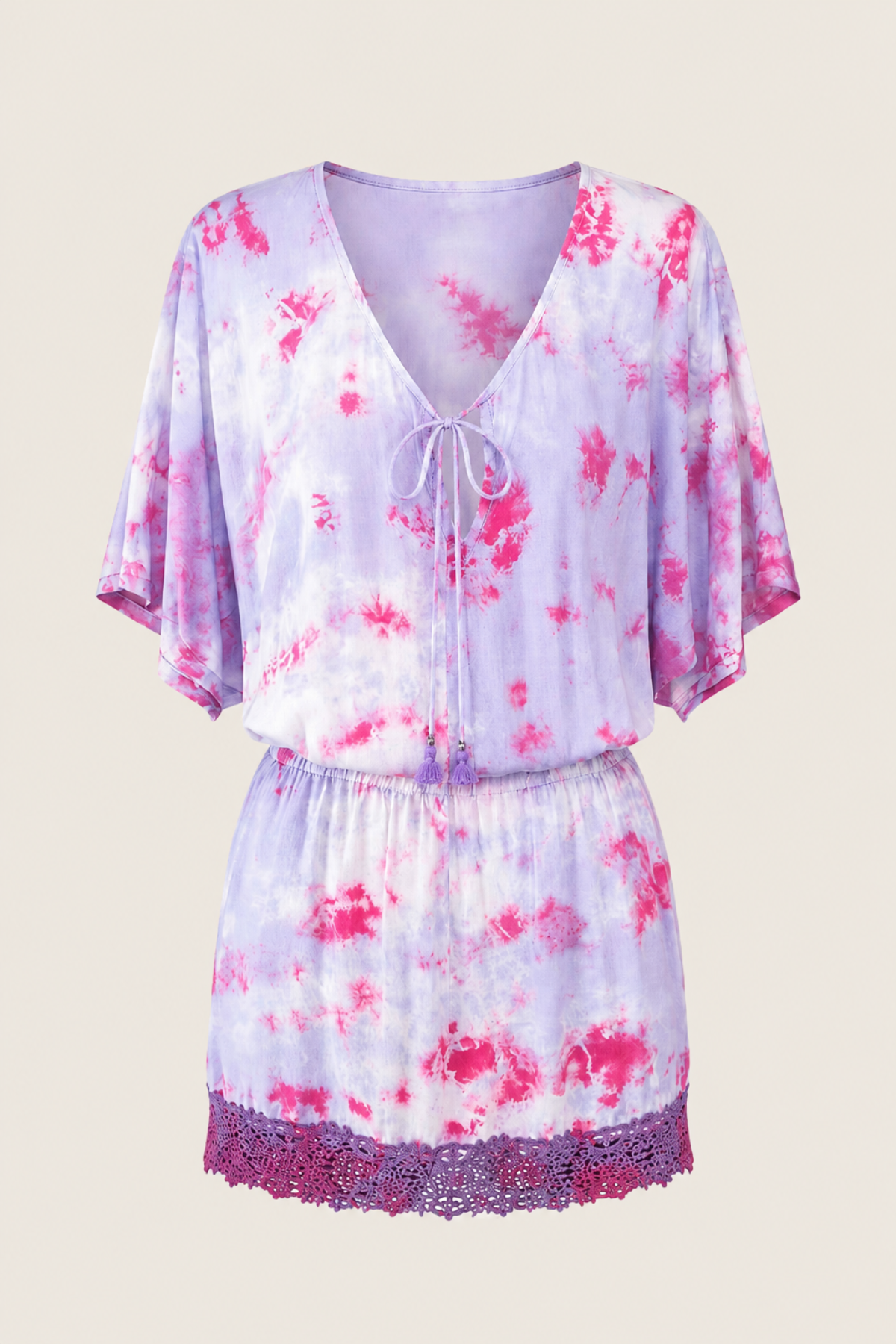 Lavender Tie Dye Mini Dress