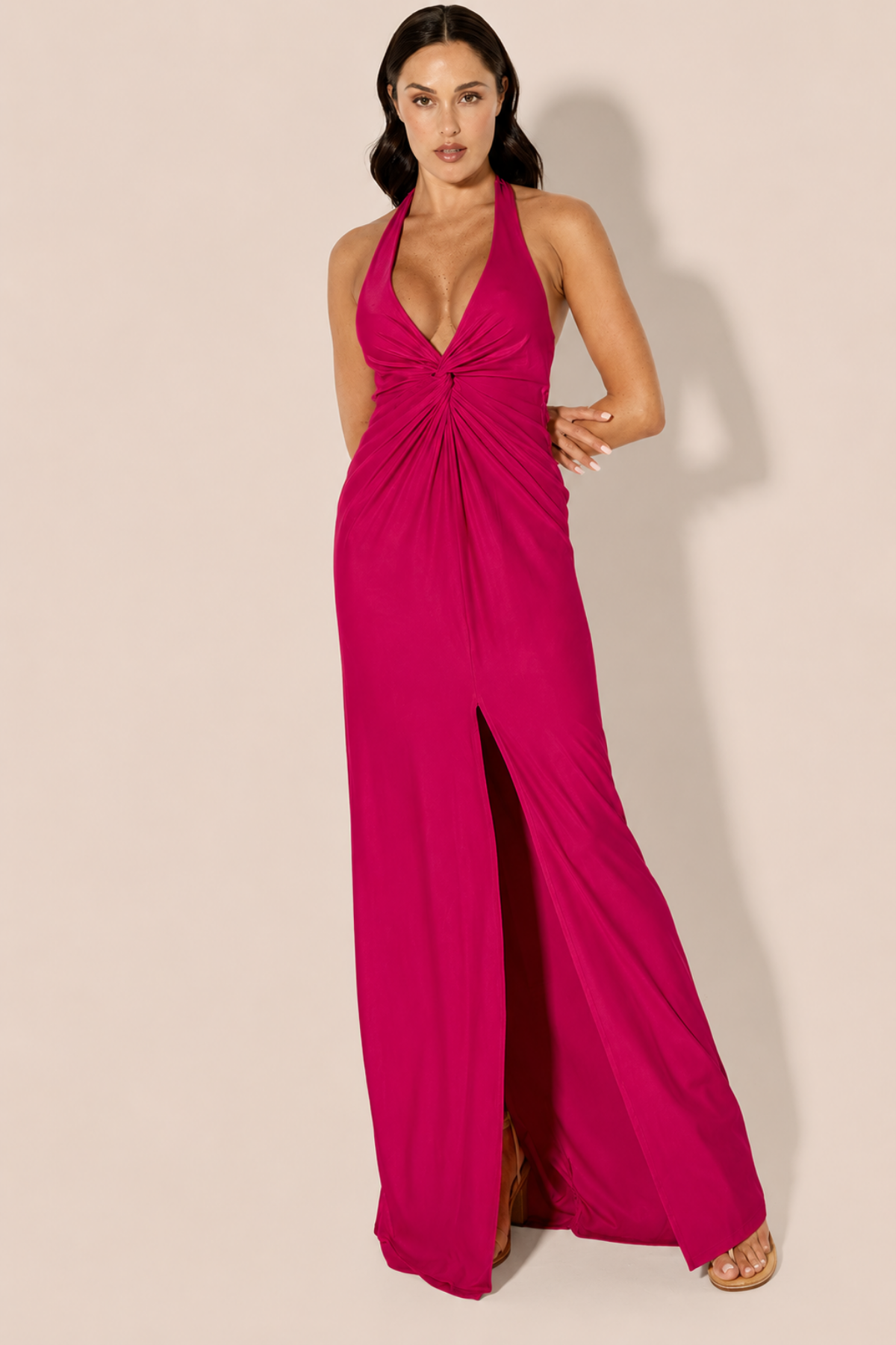 Vestido Cruzado Silk Burgundi - Glam Barcelona
