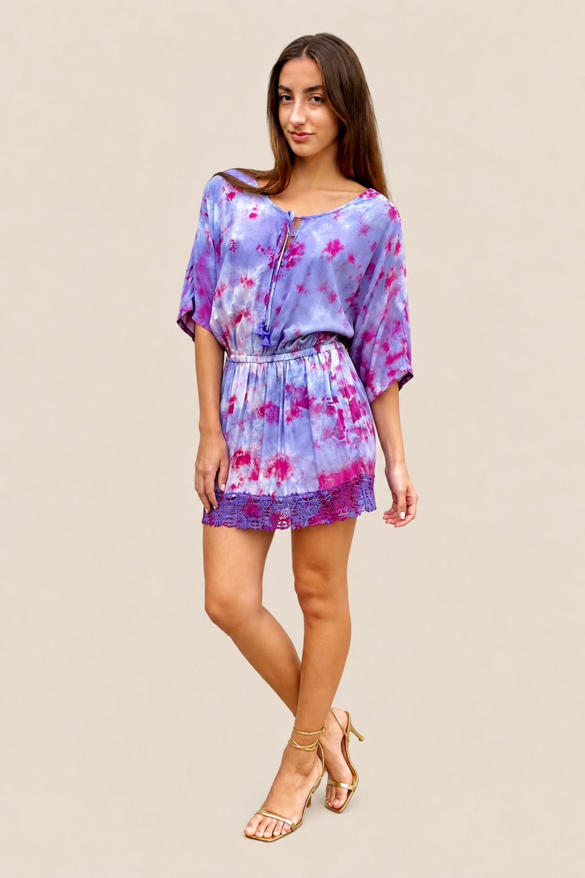 Lavender Tie Dye Mini Dress