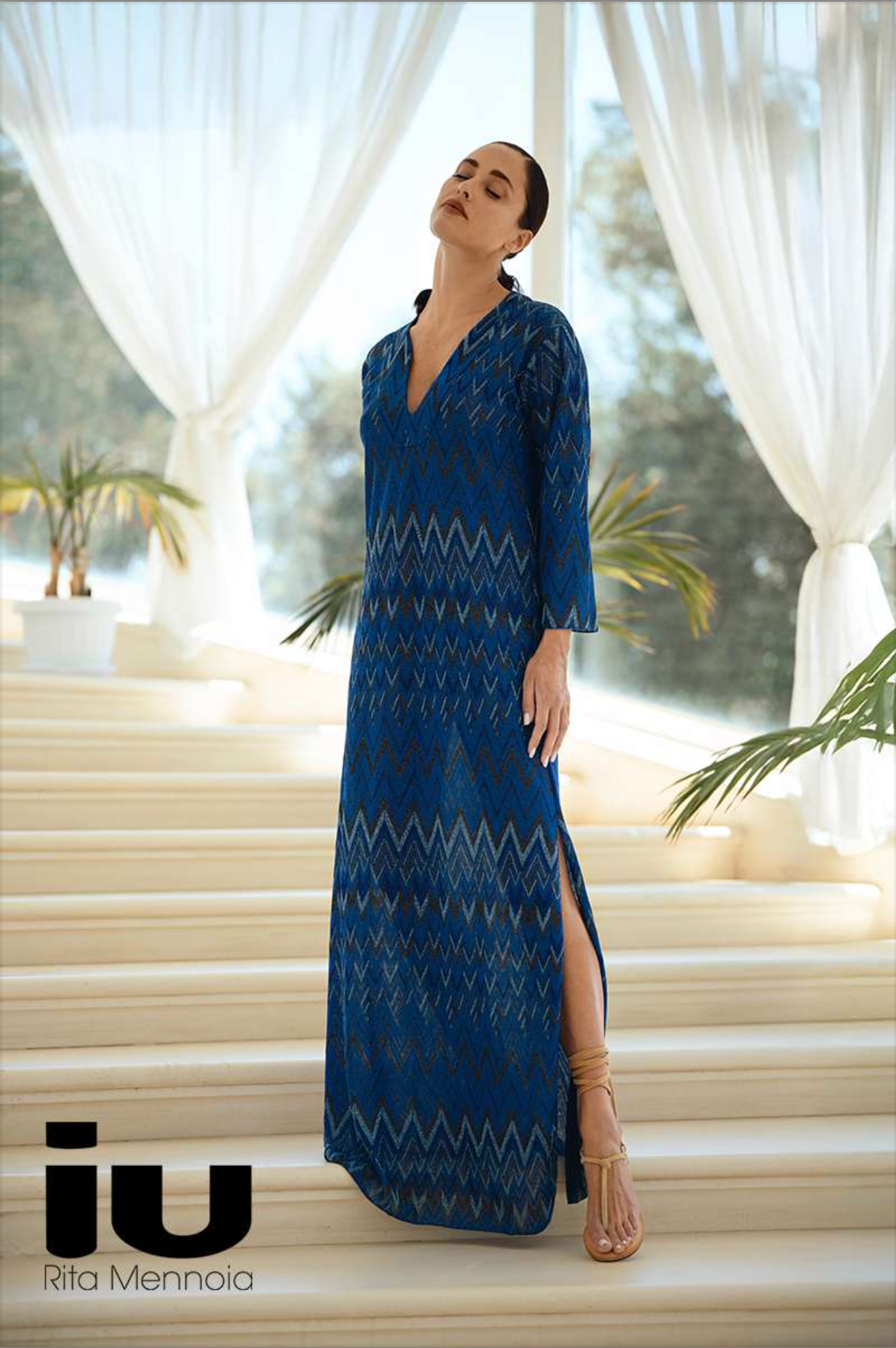 Kaftan Largo Blu - Glam Barcelona