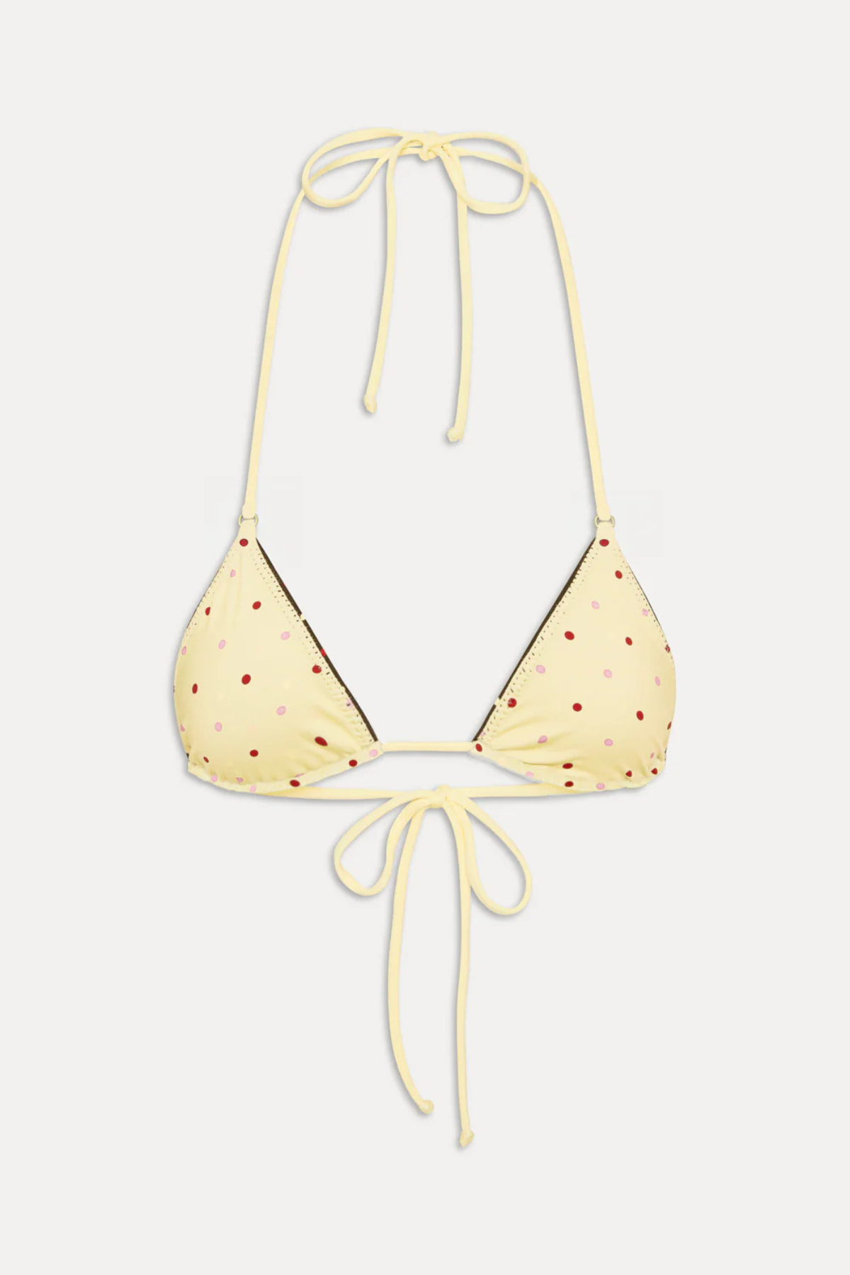 Top bikini reversible mujer con diseño triángulo y estilo moderno elegante