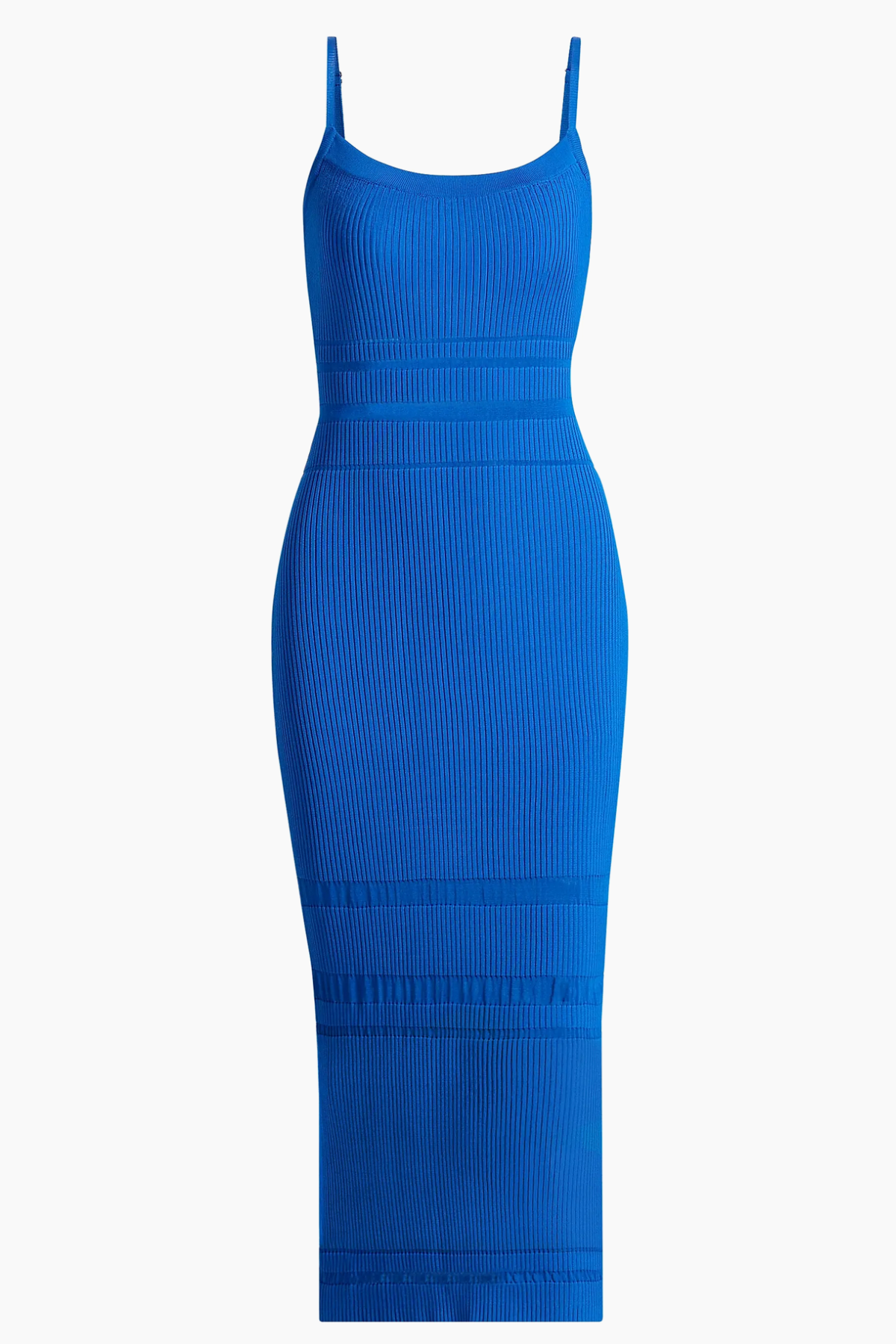 Vestido midi ajustado con líneas limpias y diseño minimal perfecto para outfits versátiles de día y noche