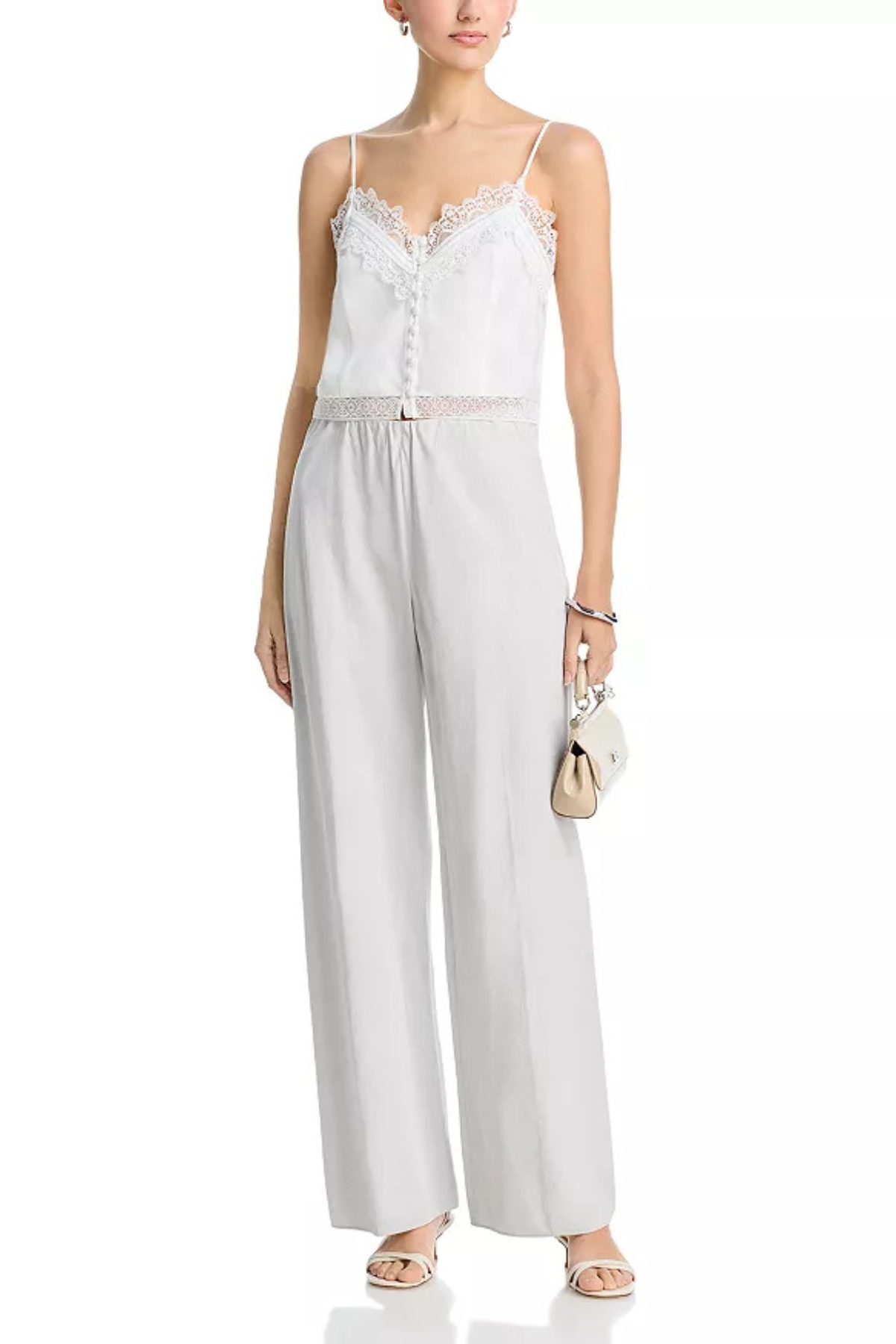 Ayda Embellished Linen Tank Top