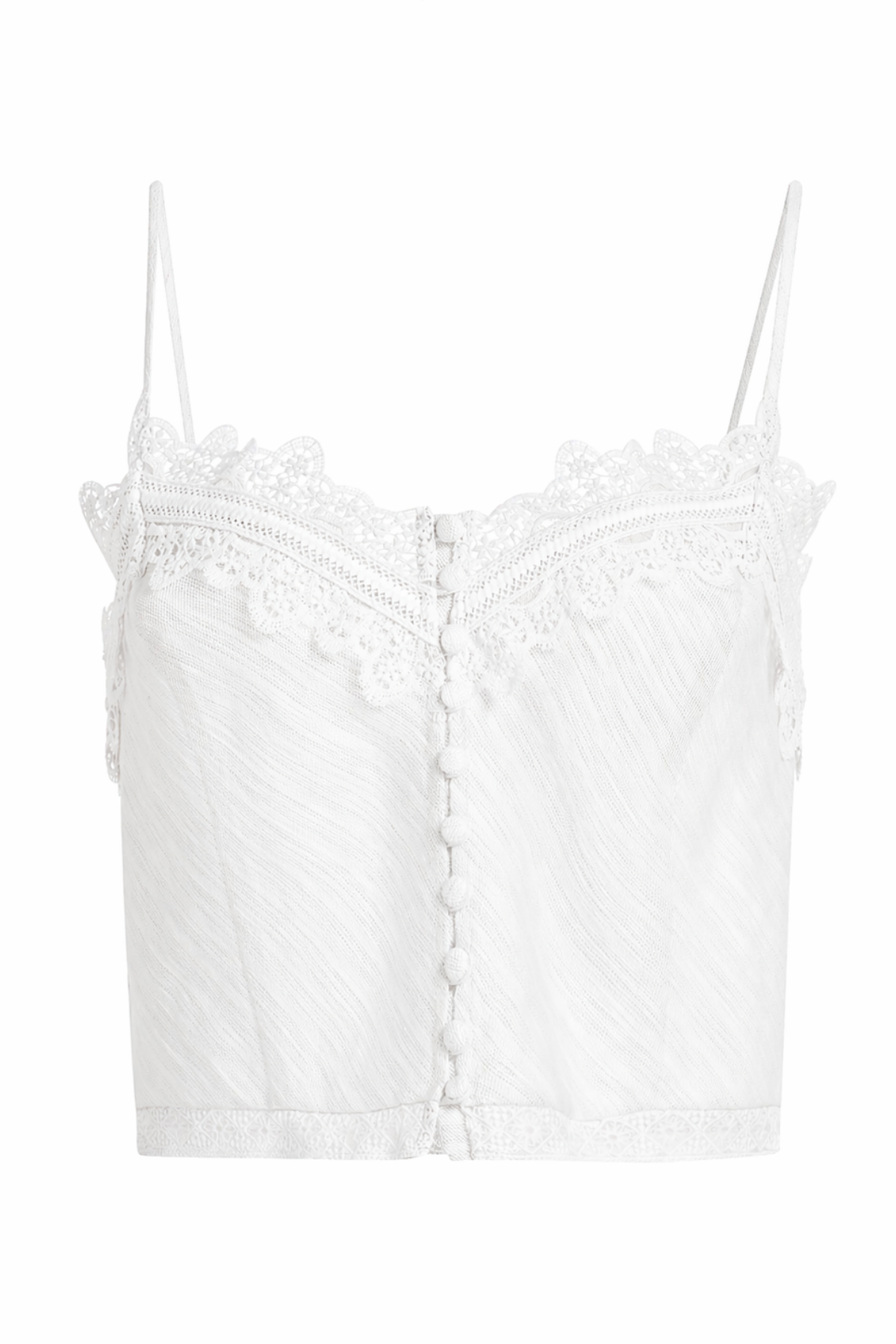 Detalle top Ayda con bordados delicados y tejido ligero estilo verano