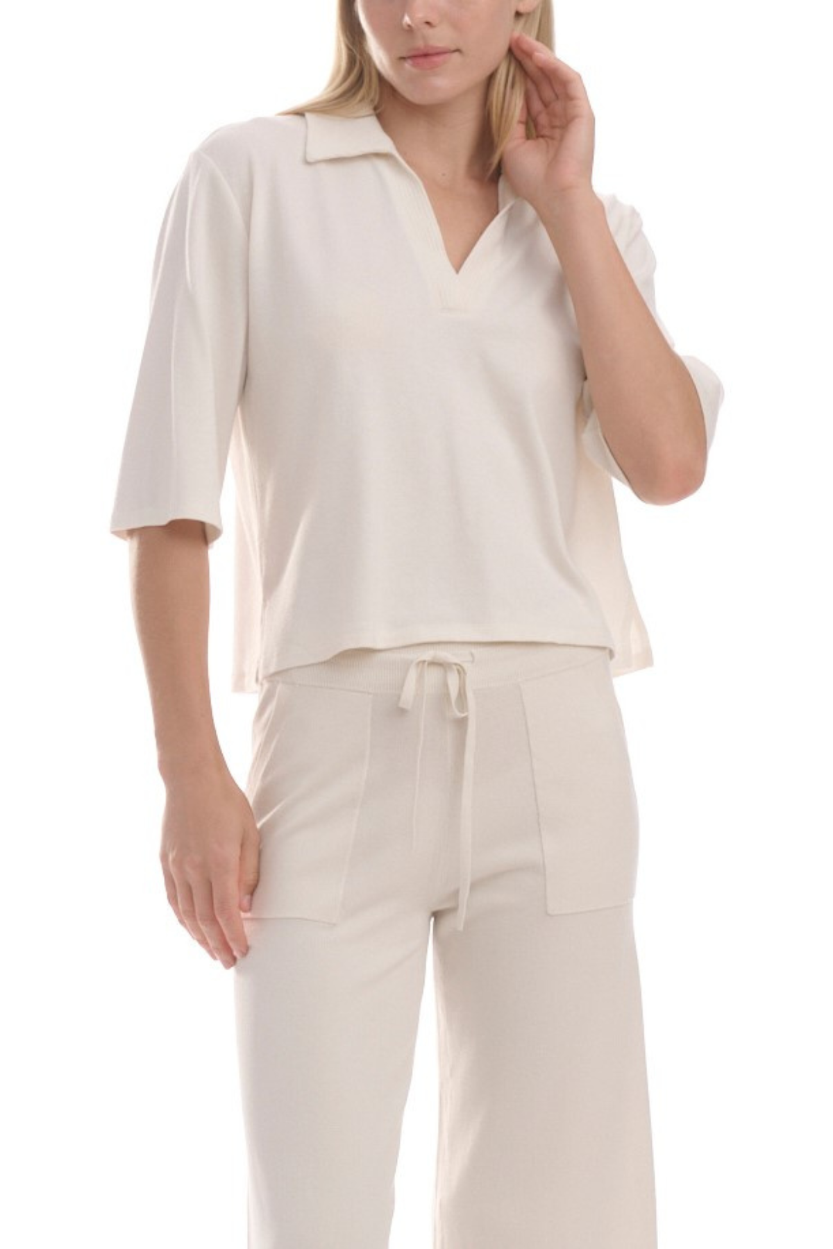 Polo Splendid Brooke SS color moonstone con diseño clásico y ajuste cómodo ideal para un look casual y elegante