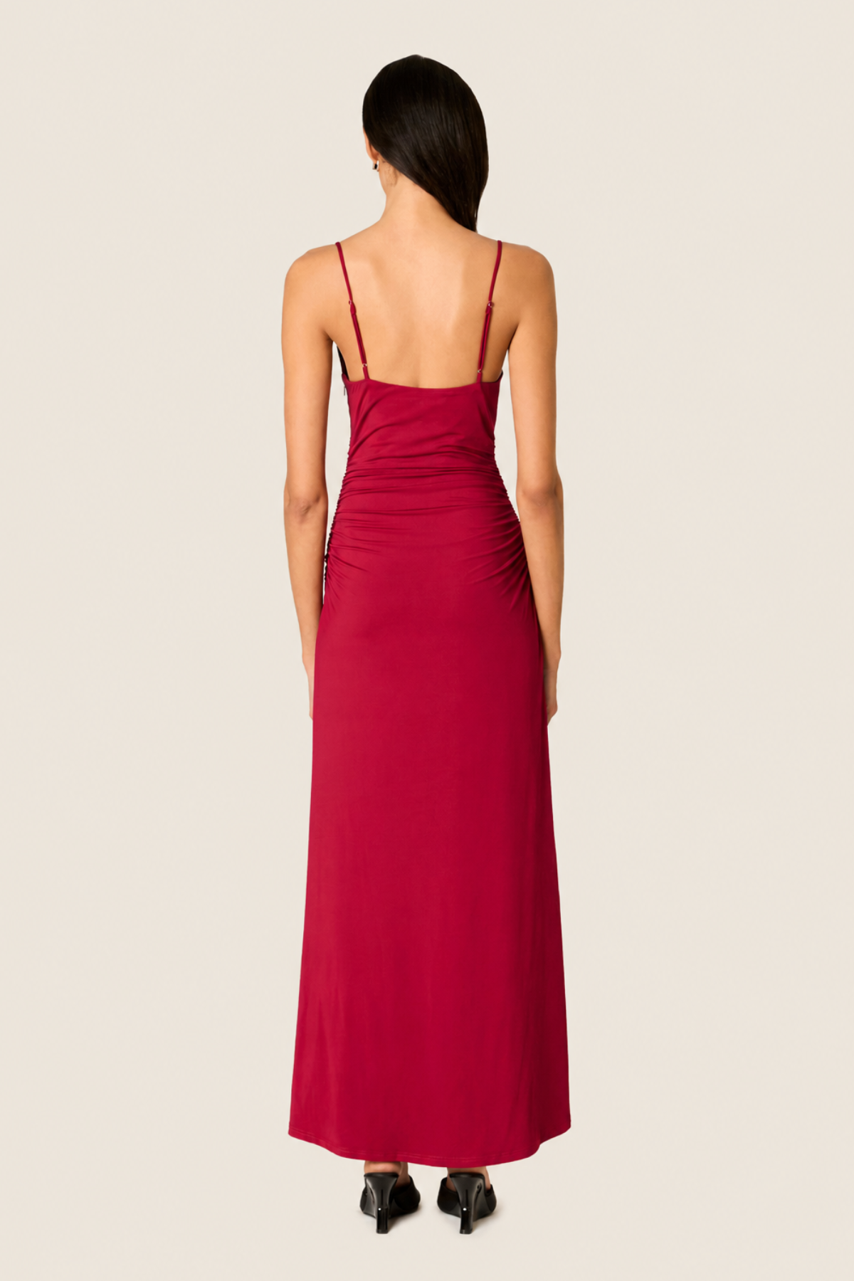 Ina Dress Cranberry - Glam Barcelona