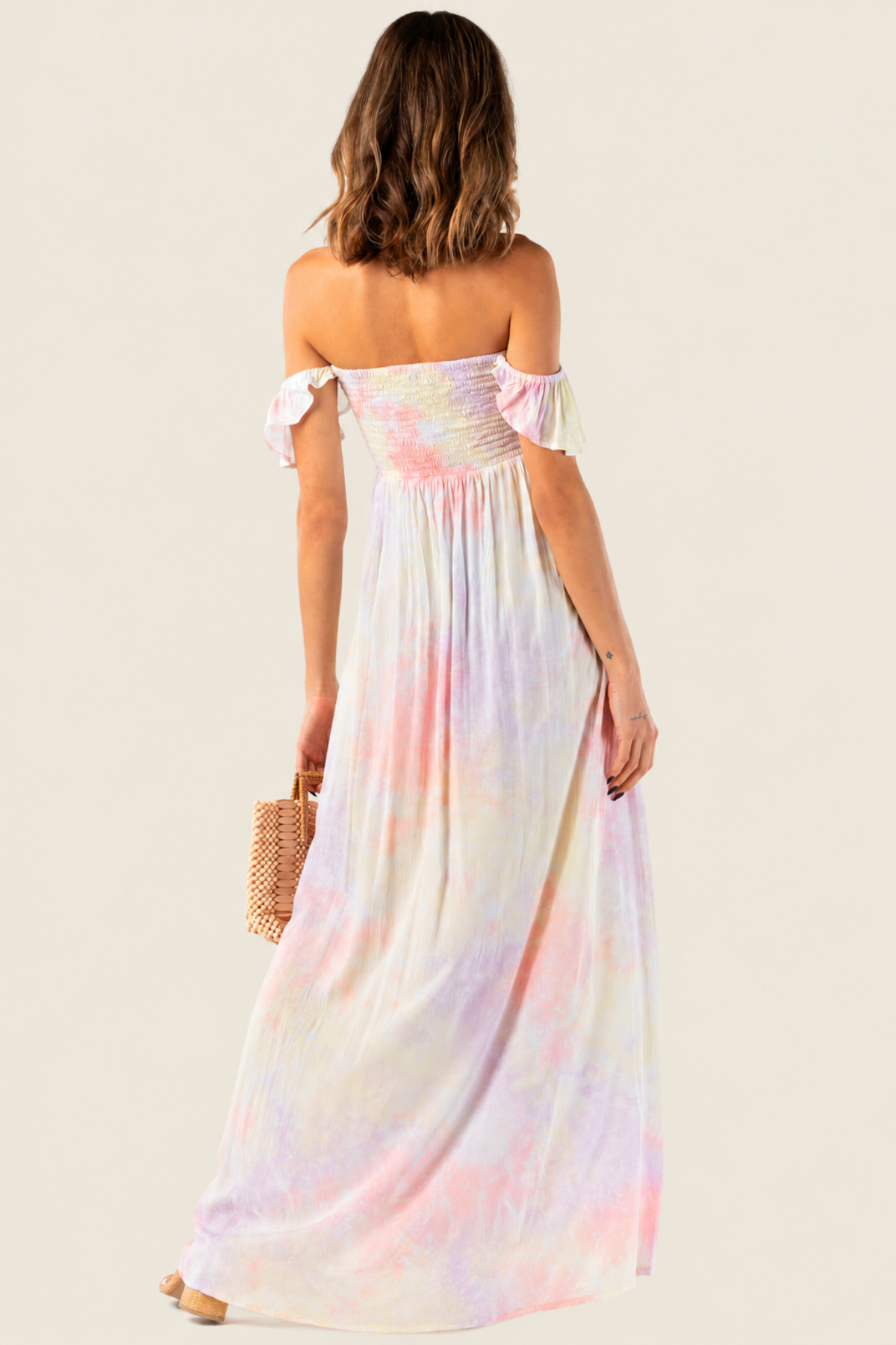 Vestido Largo Hollie - Yellow Peach Lavender - Glam Barcelona
