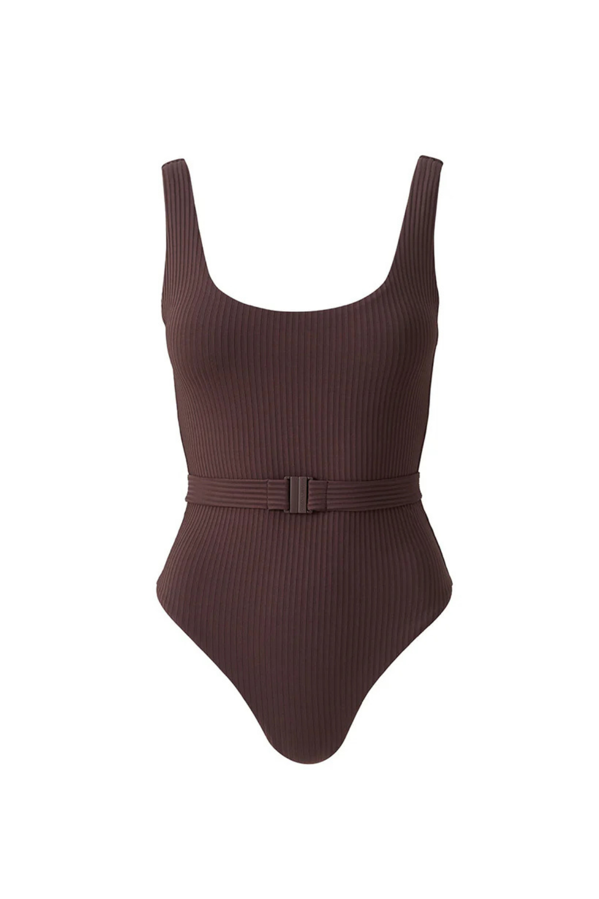 Rio Brown Ribbed Swimsuit