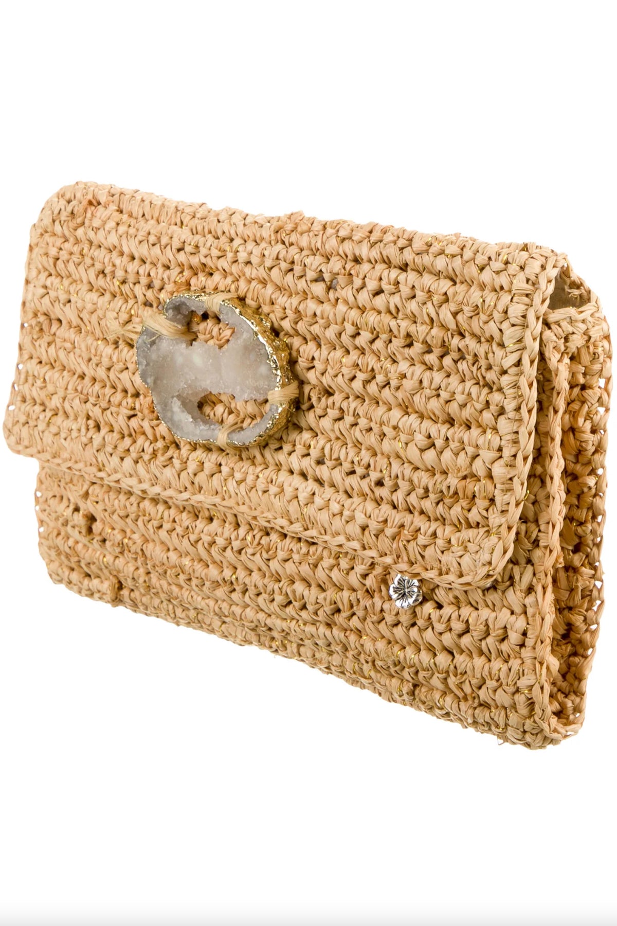 Bolso clutch Florabella Esplendor Grey Stone en tono gris elegante con acabado texturizado ideal para eventos sofisticados