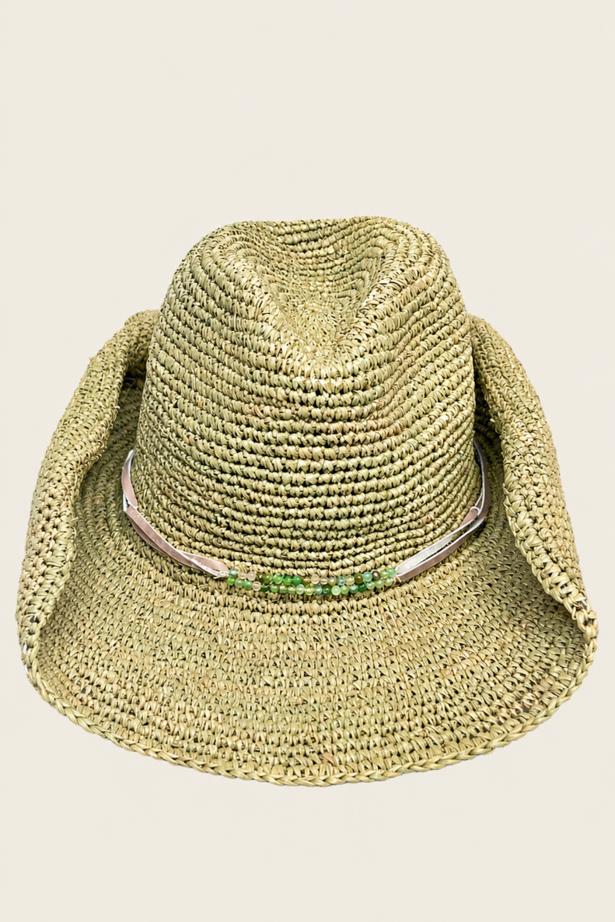 Florabella Lai Chartreuse con diseño tejido y cinta decorativa para un look fresco y moderno en días soleados