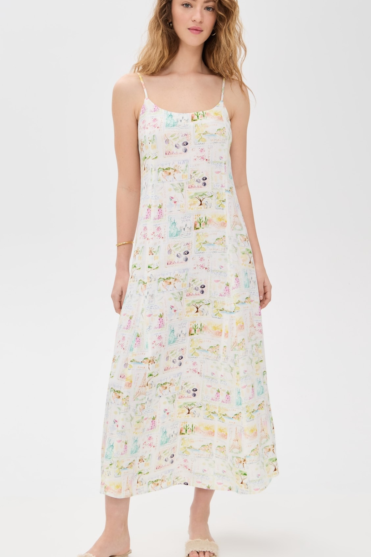 Splendid Coastal Postcard Maxi Dress