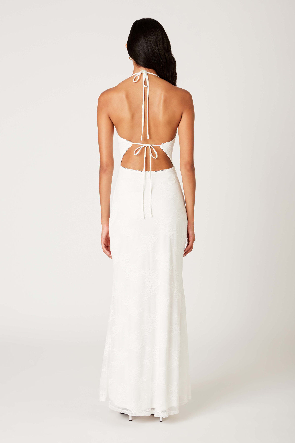 Glen Maxi Dress White