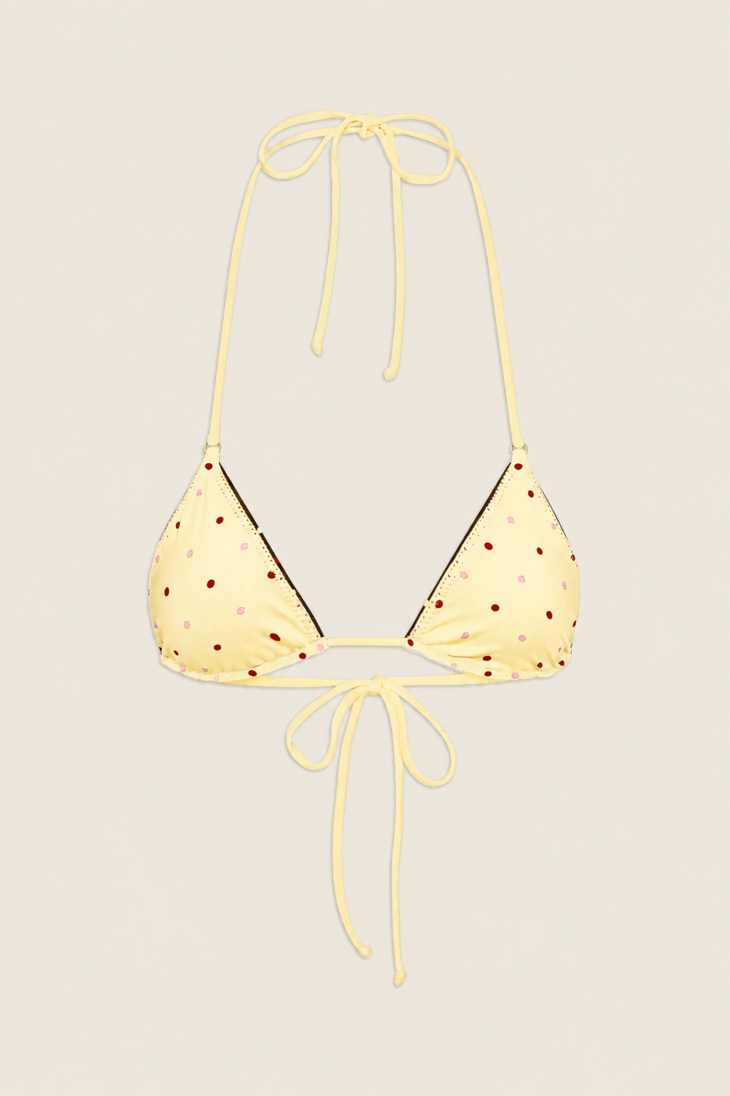 Top bikini reversible mujer con diseño triángulo y estilo moderno elegante