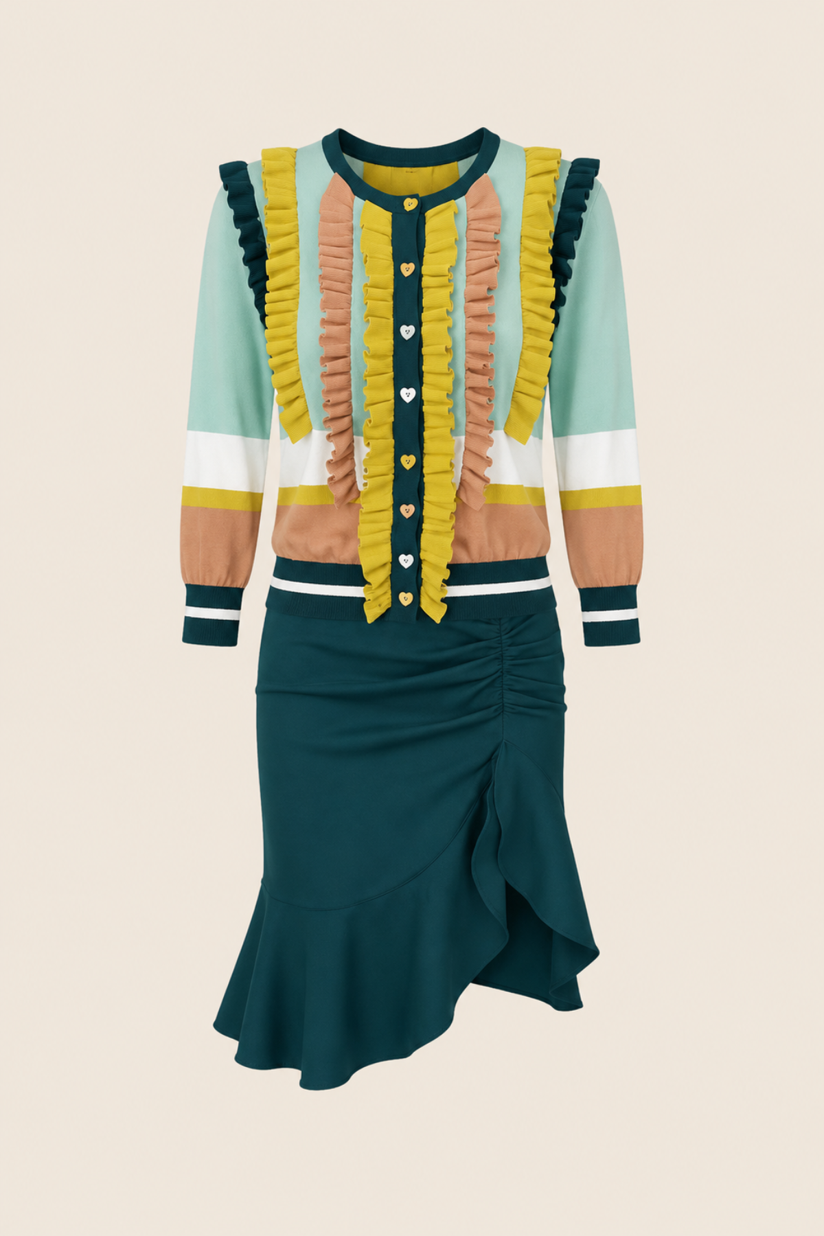 Cárdigan de tejido suave con cuello redondo y diseño femenino, perfecto para eventos casuales o conjuntos elegantes de día