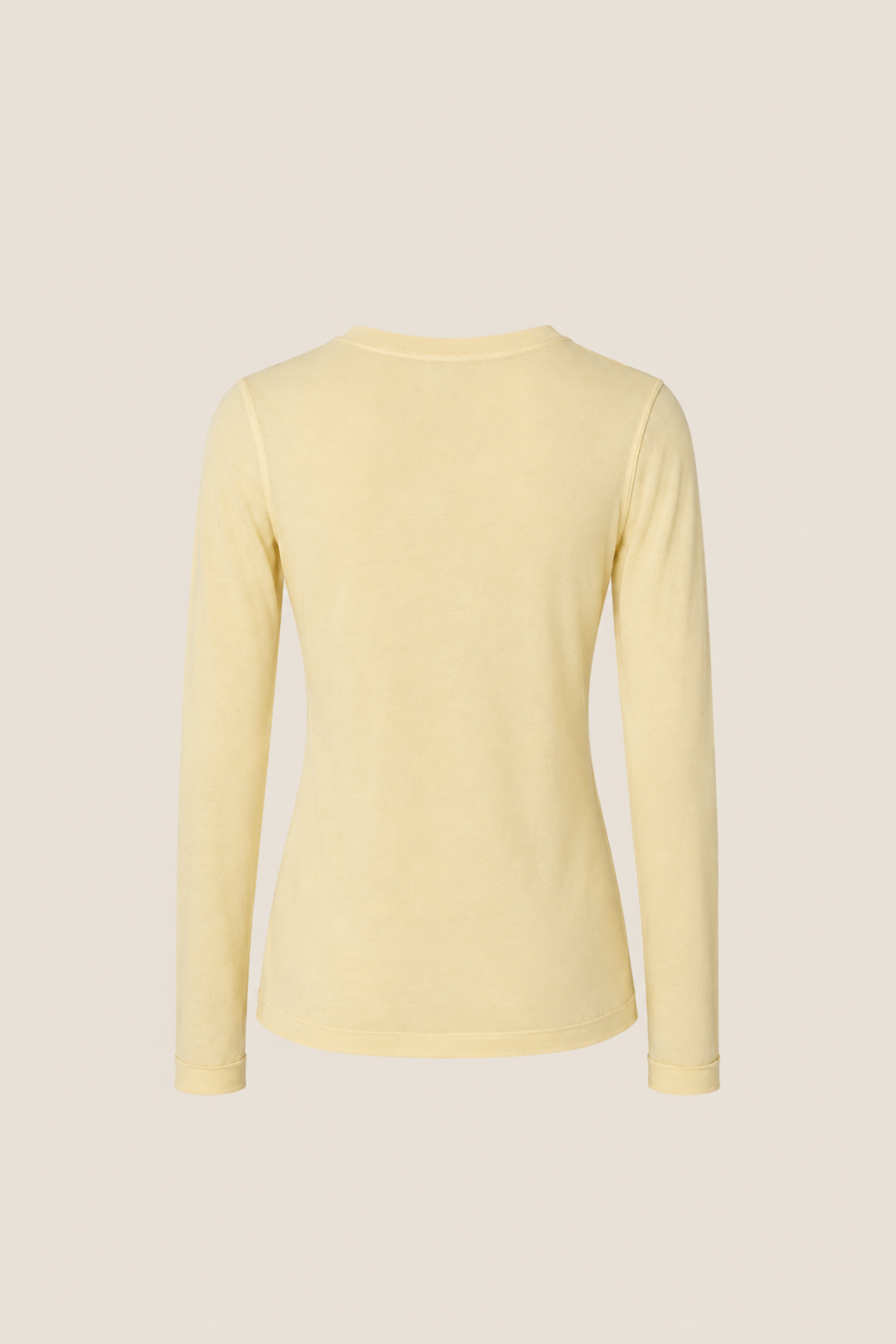 Jersey Crew Neck Pale Yellow