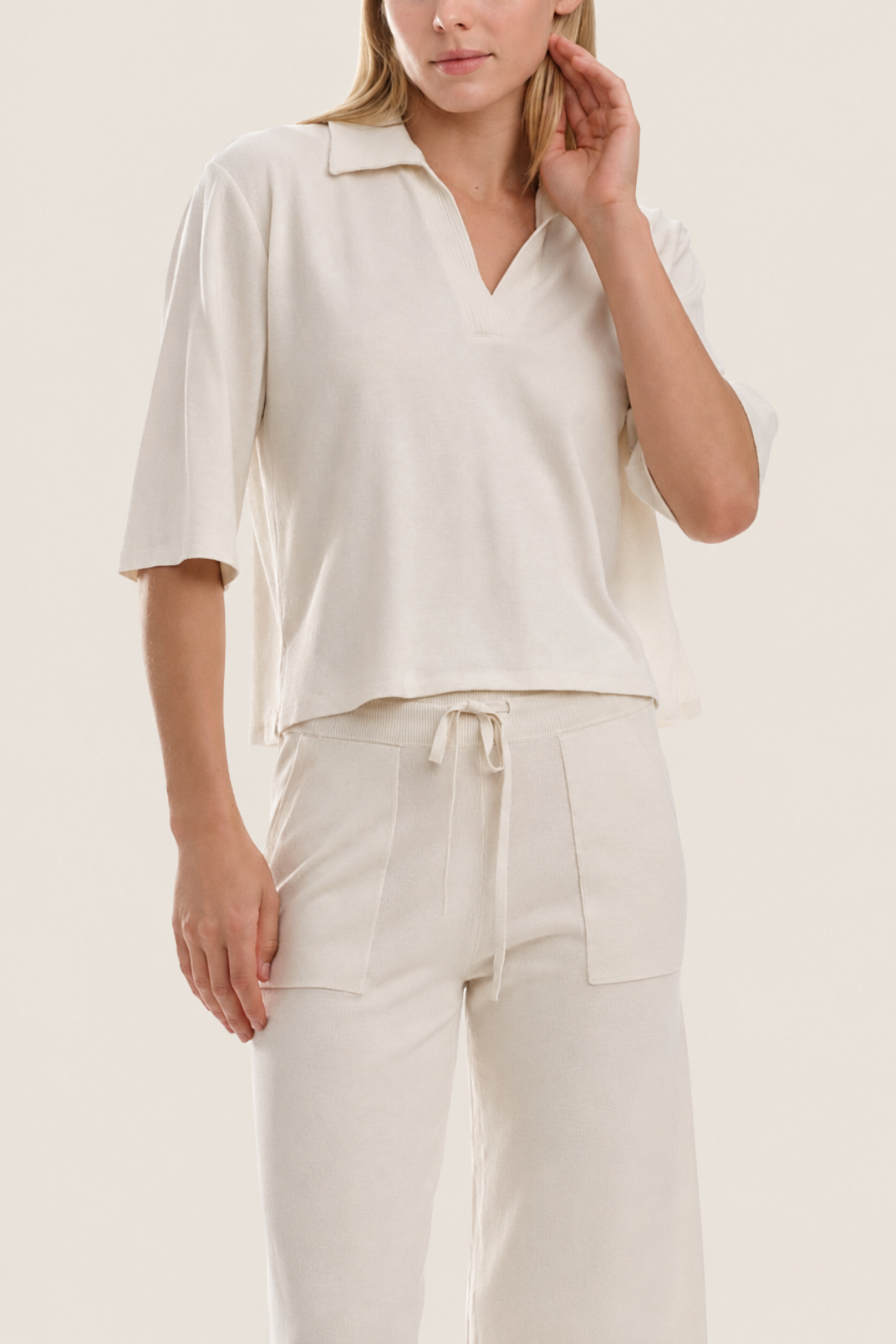 Polo Splendid Brooke SS color moonstone con diseño clásico y ajuste cómodo ideal para un look casual y elegante