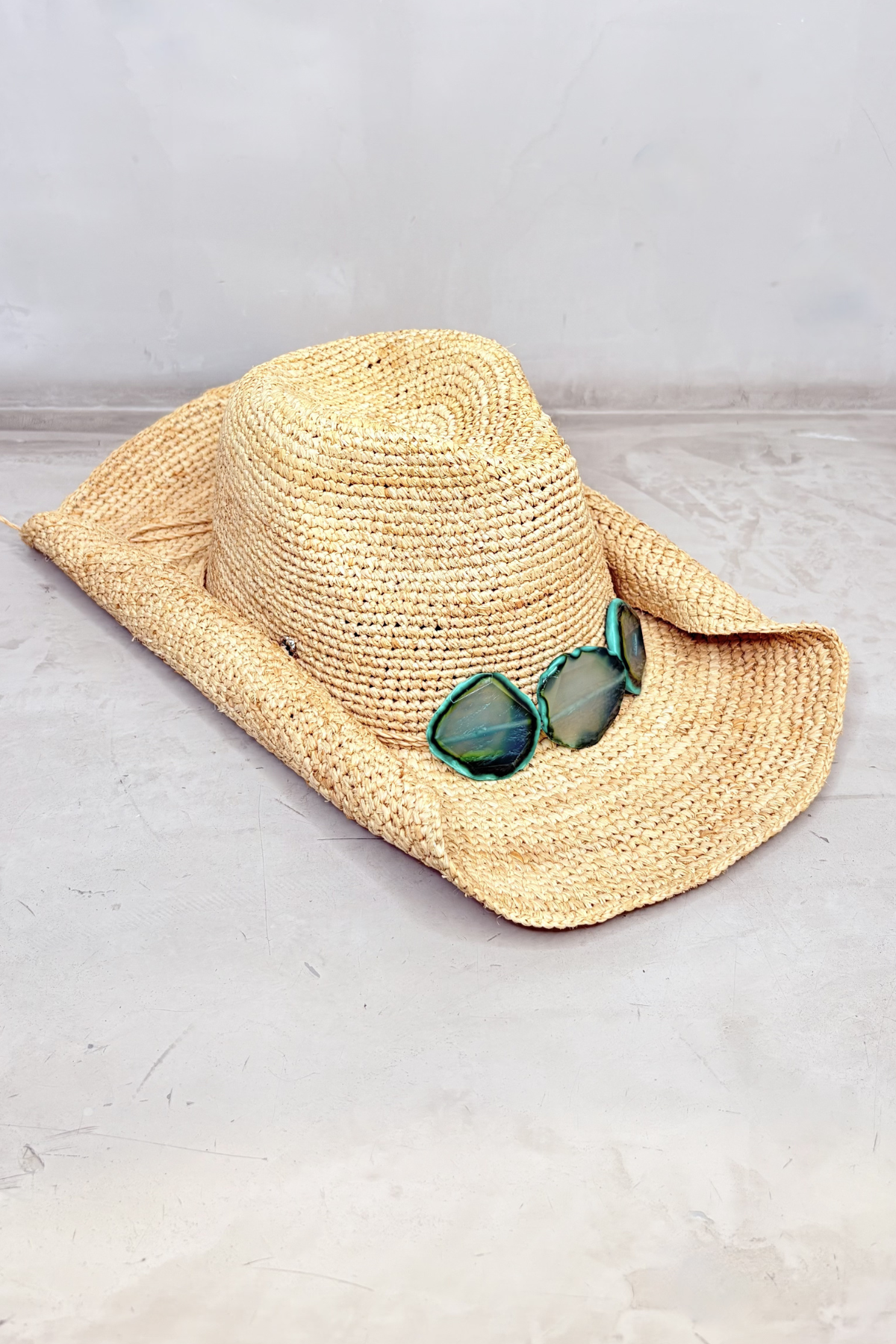 Sombrero estilo cowboy modelo Billie en tono ocean