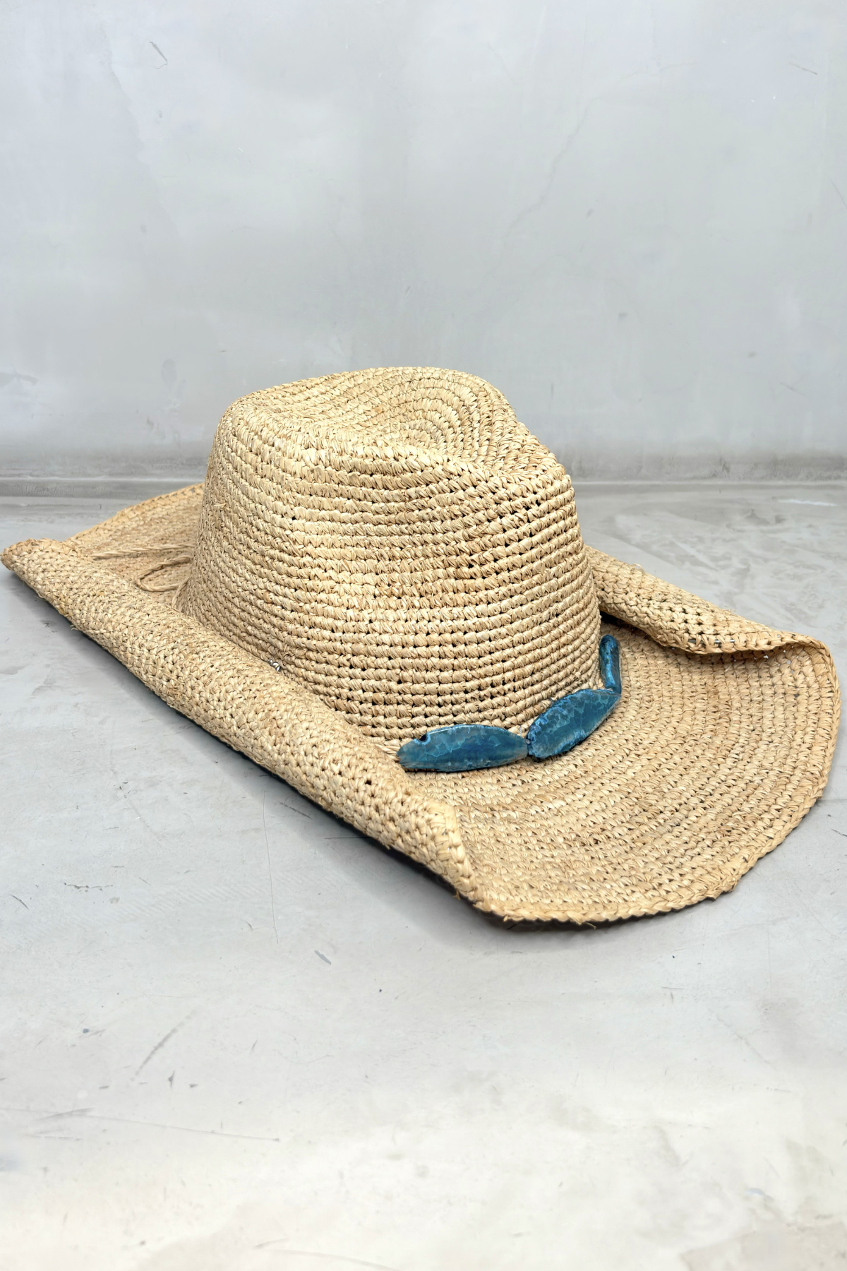 Sombrero cowboy Billie color cornflower con ala ancha y diseño western estructurado