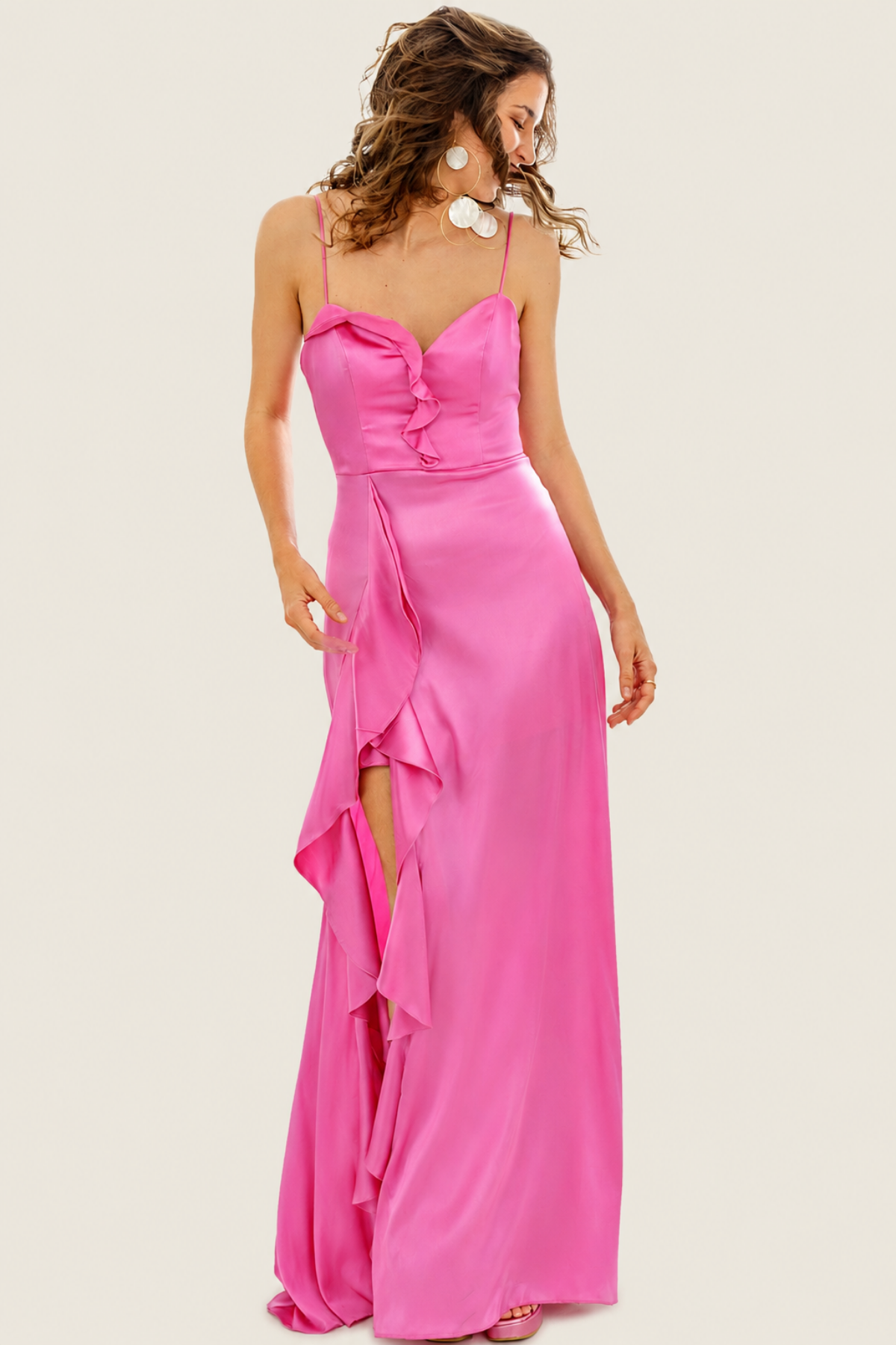 Fuchsia Silk Gown