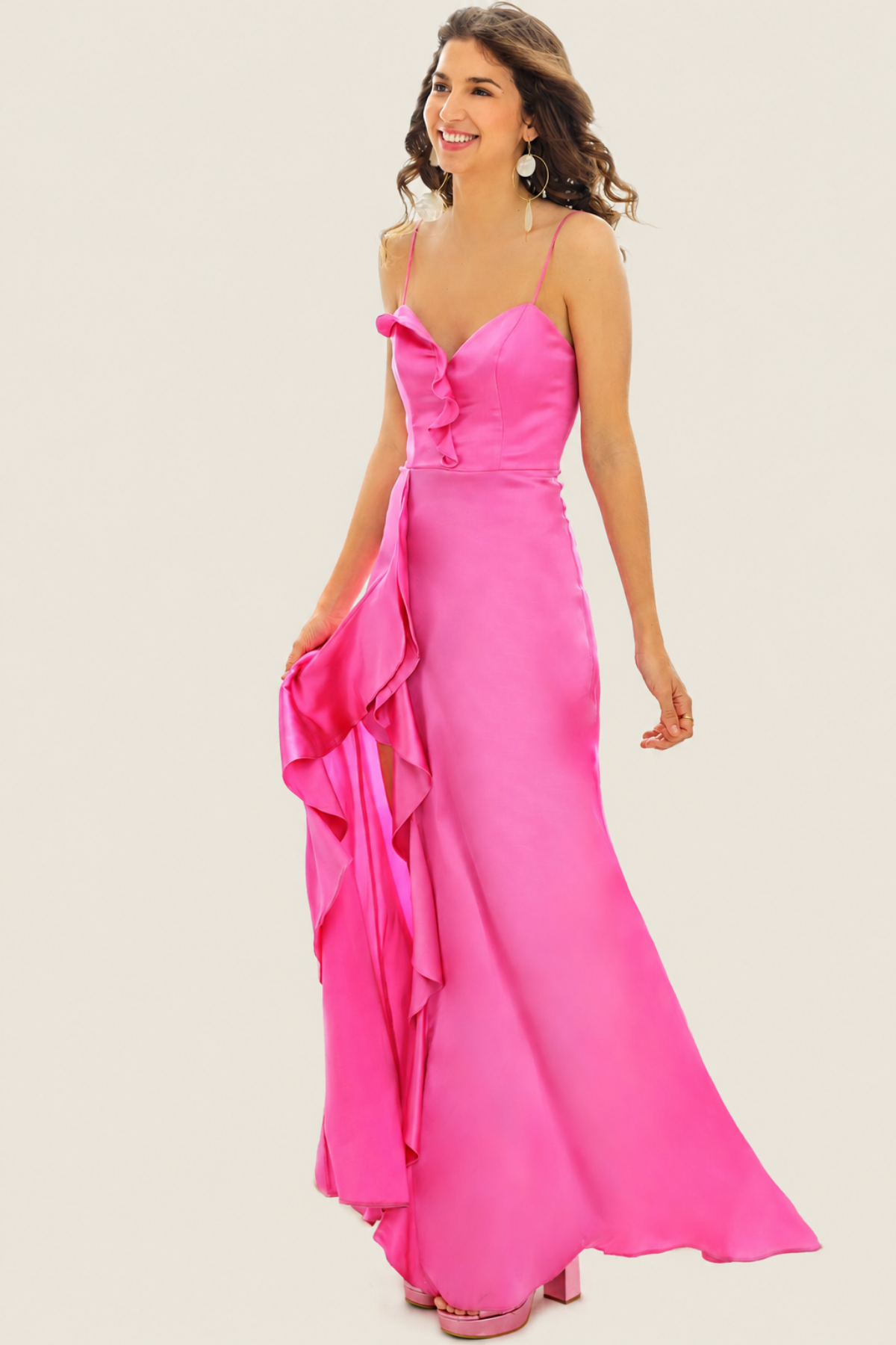 Fuchsia Silk Gown
