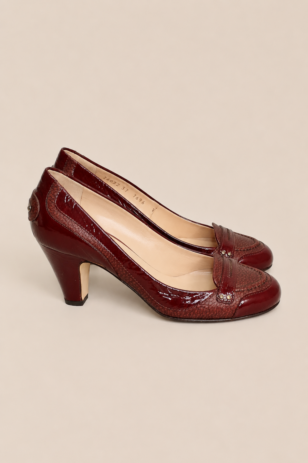Burgundy High Heel Shoes