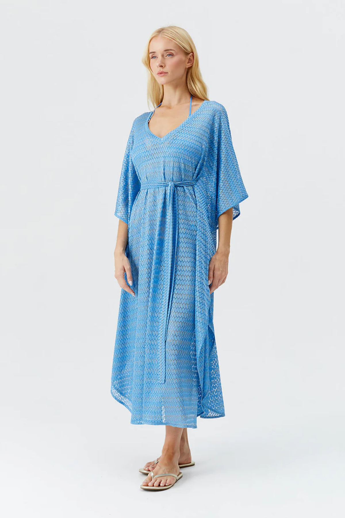 Melissa Odabash June Ocean Zigzag Kaftan
