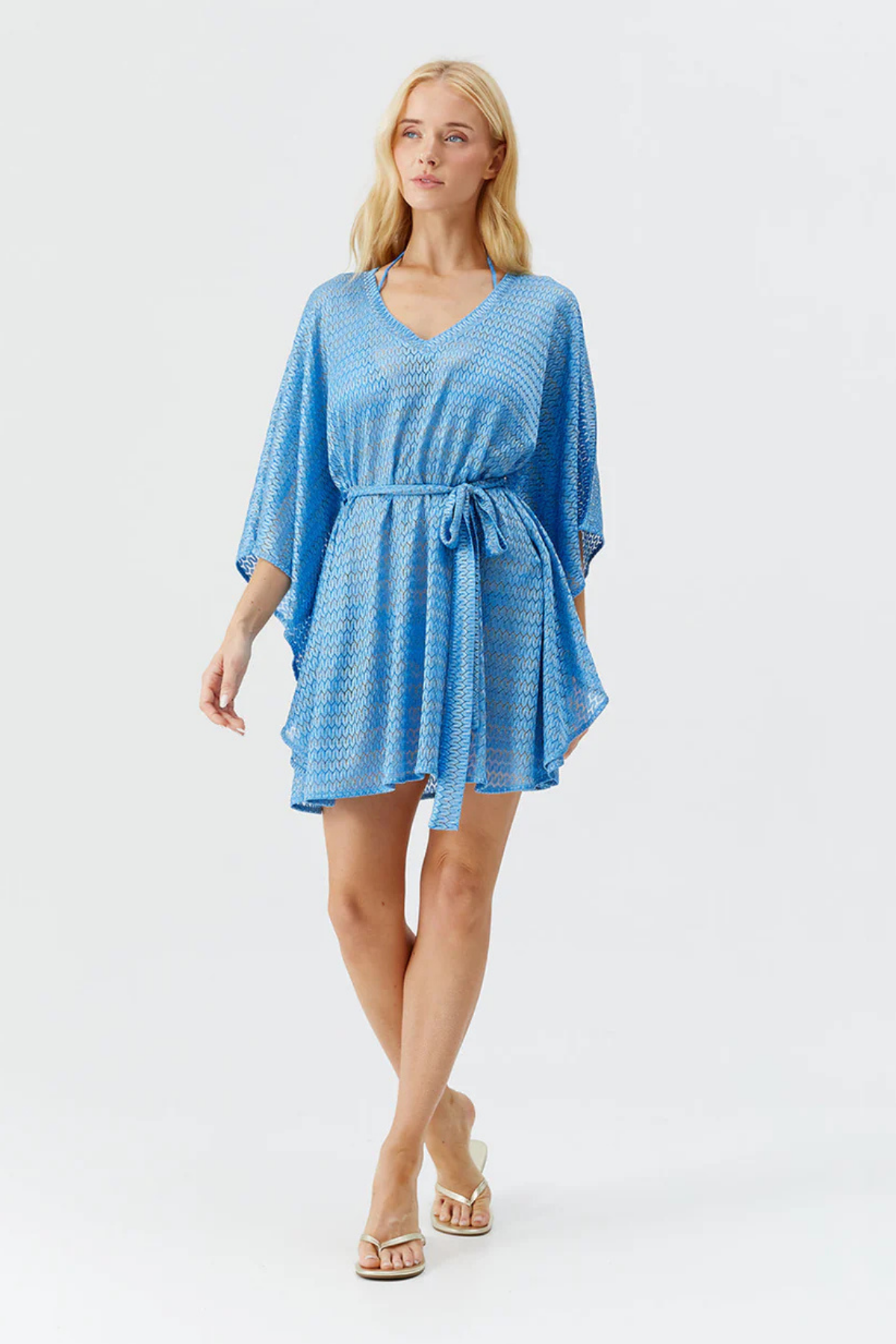 Melissa Obadash Petra Ocean Zigzag Kaftan