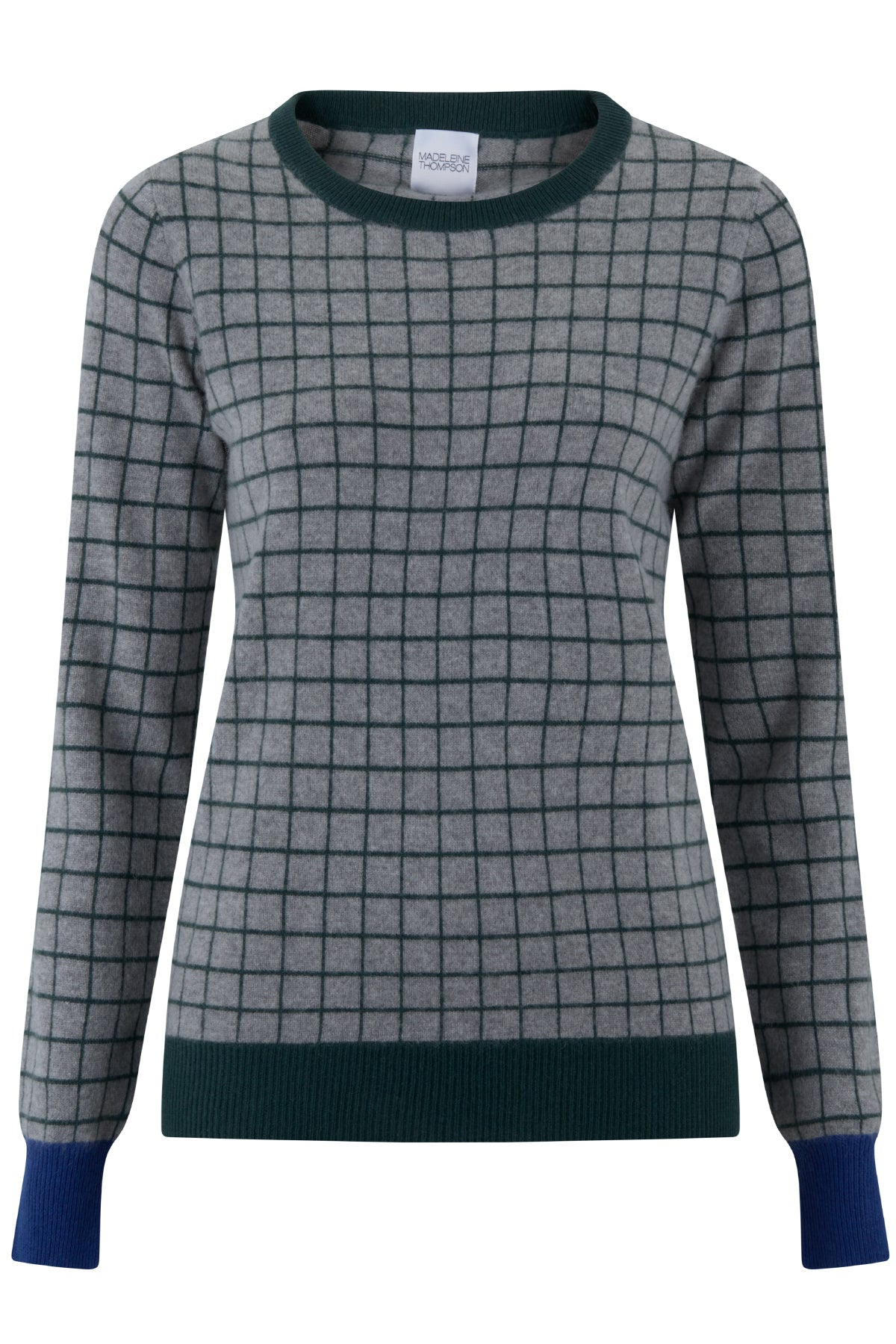 Madeleine Thompson The Duvall Jumper Grey/ Blue/ Green