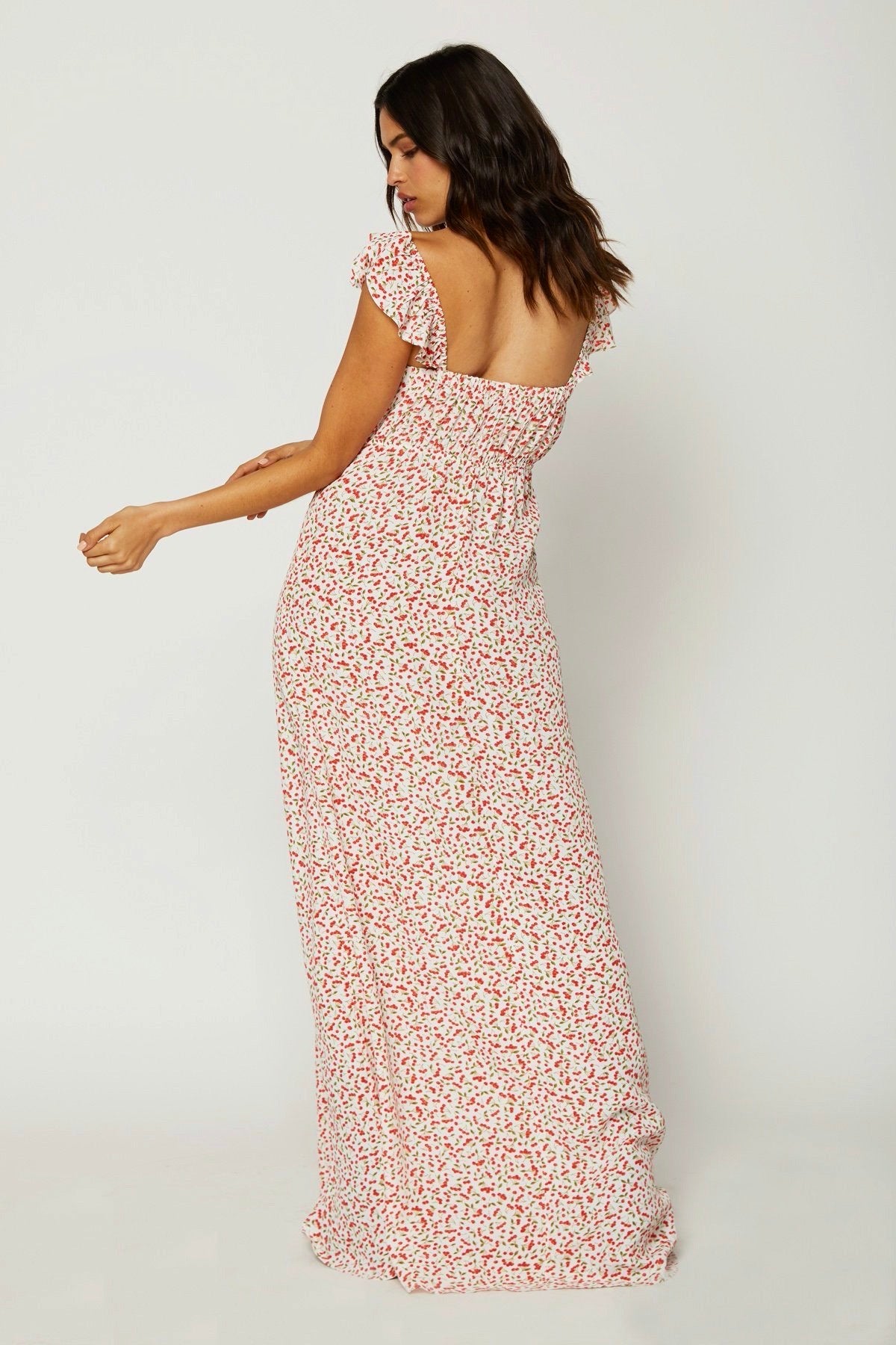 Flynn Skye Bardot Sweet Cherry Pie Maxi Dress