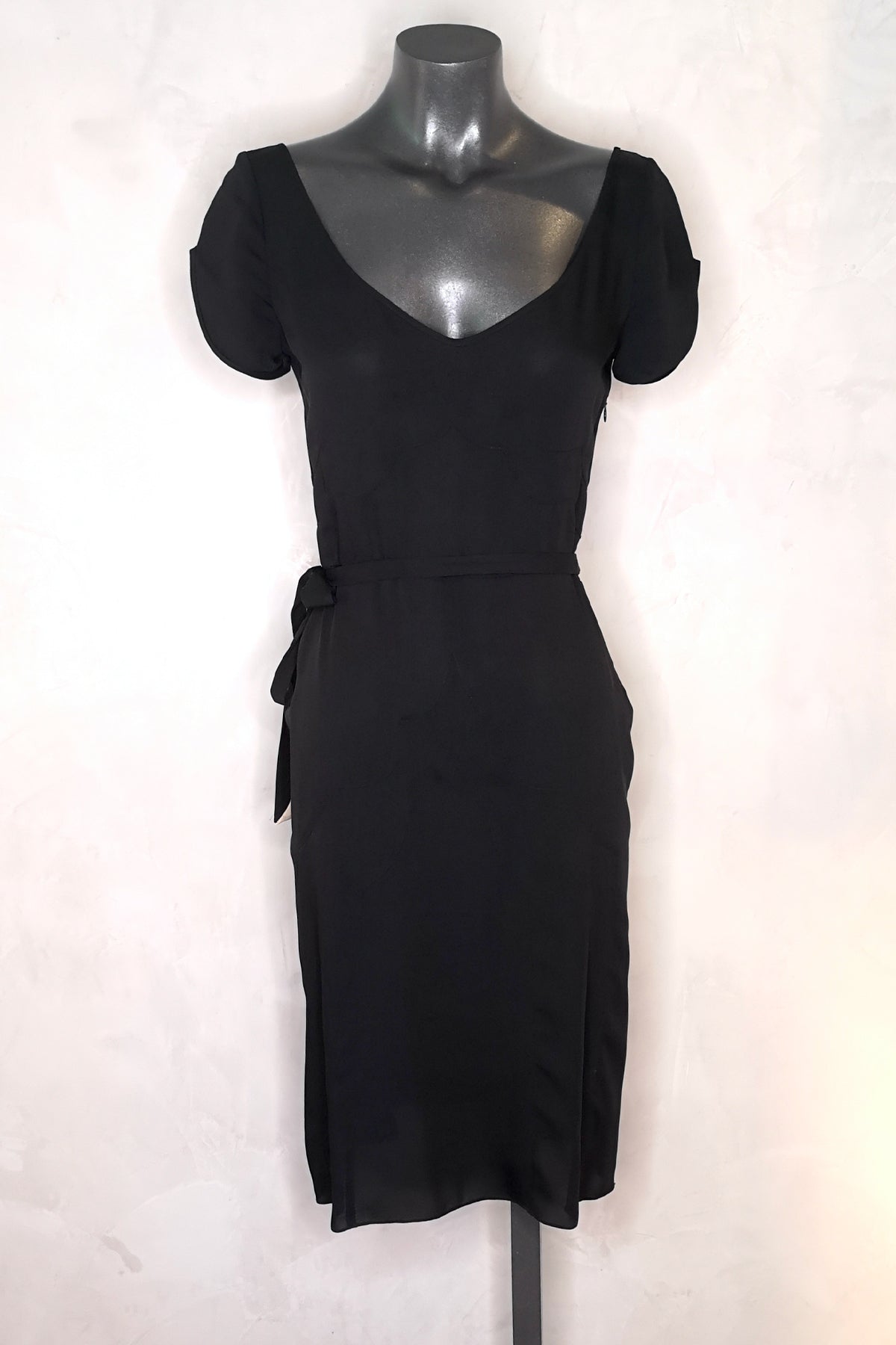 Lyell Black Midi Dress