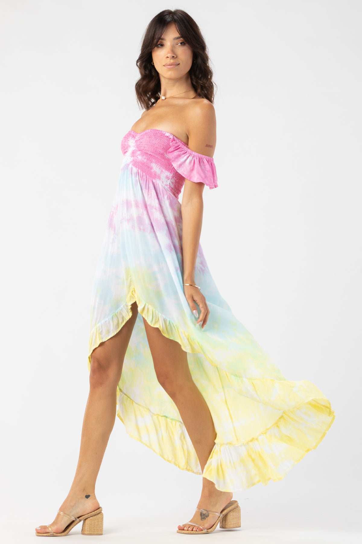 Tiare Hawaii Brooklyn Maxi Dress - Pink Aqua Yellow