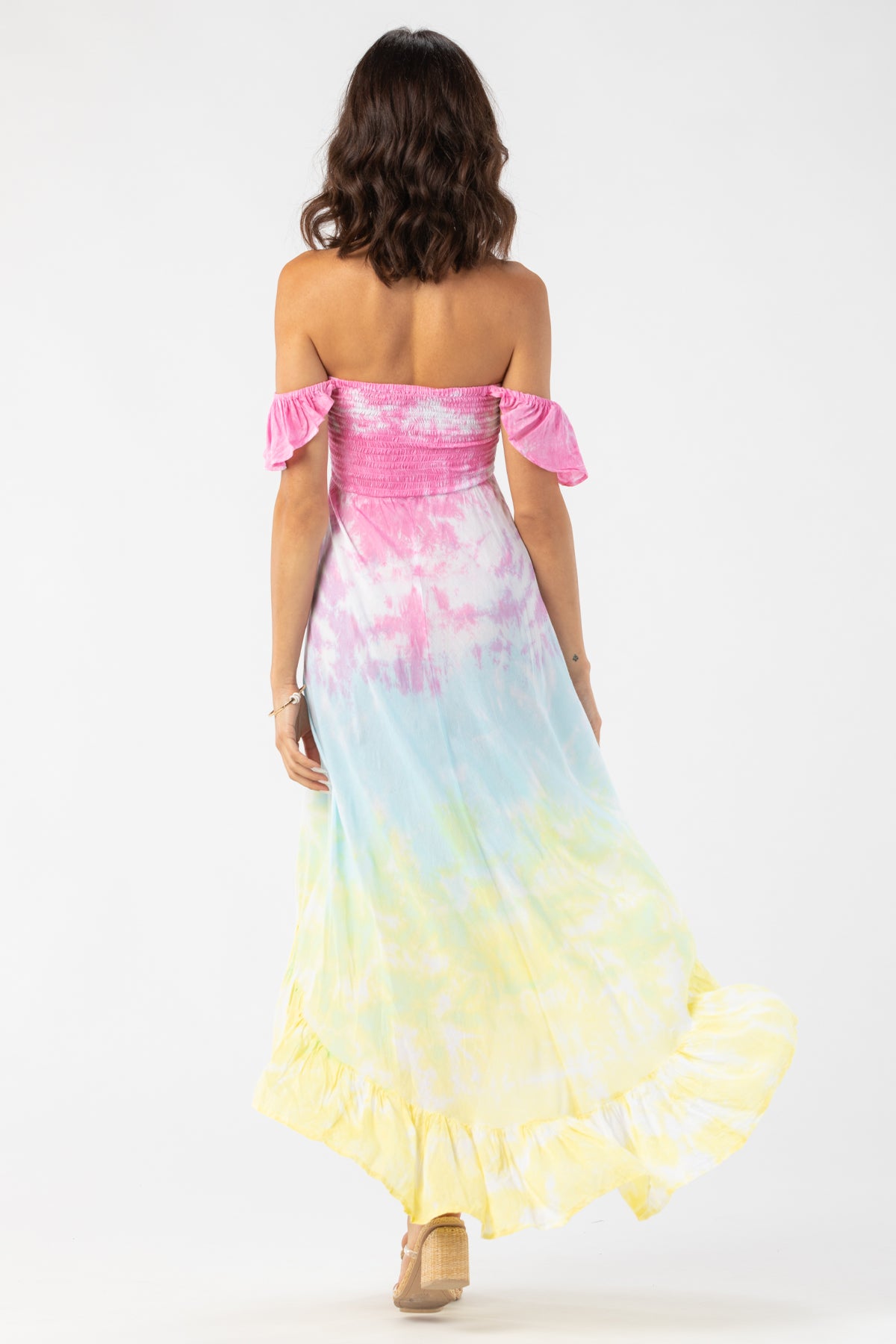 Tiare Hawaii Brooklyn Maxi Dress - Pink Aqua Yellow