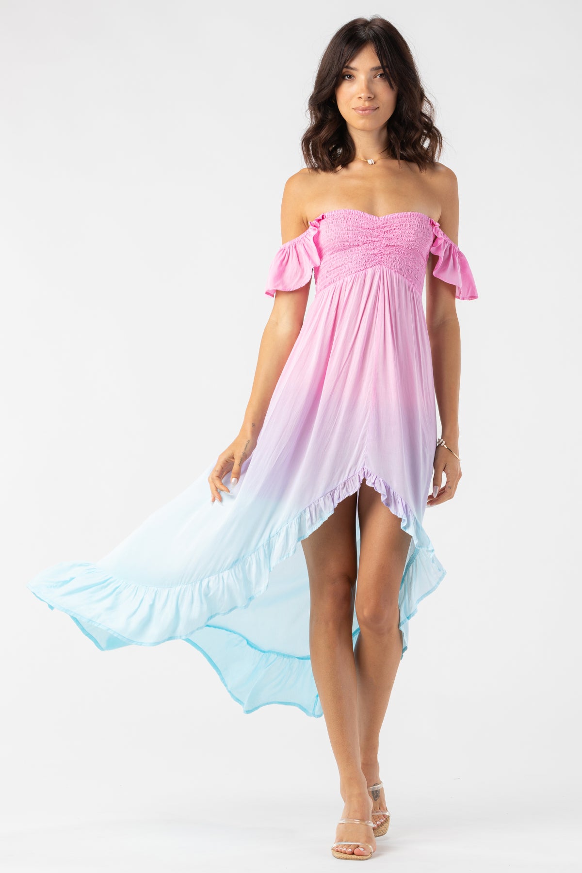 Tiare Hawaii Brooklyn Maxi Dress - Pink Violet Aqua Ombre