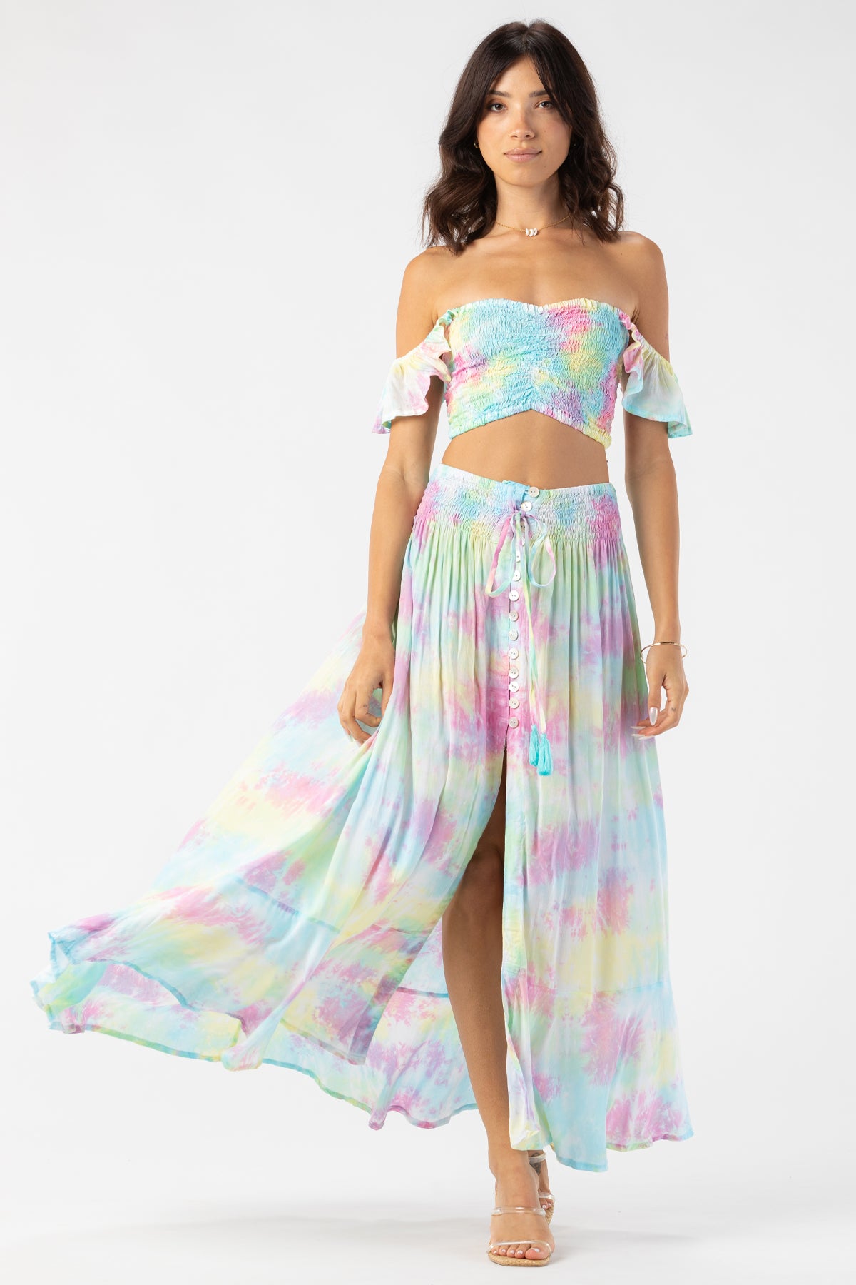 Tiare Hawaii Crop Top & Skirt Set Tosca Violet Smoke