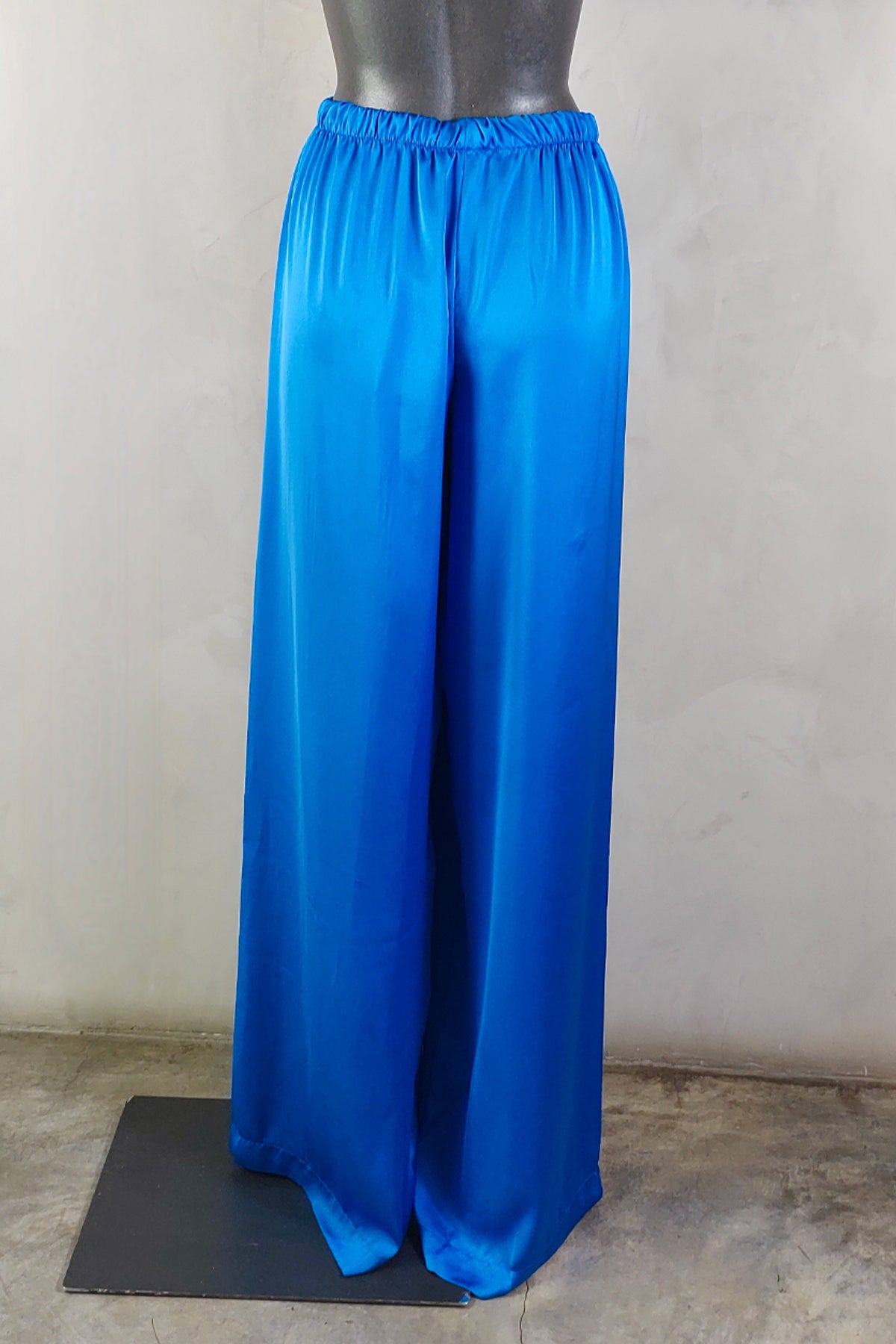 Margherita Mazzei Blue Silk Pants