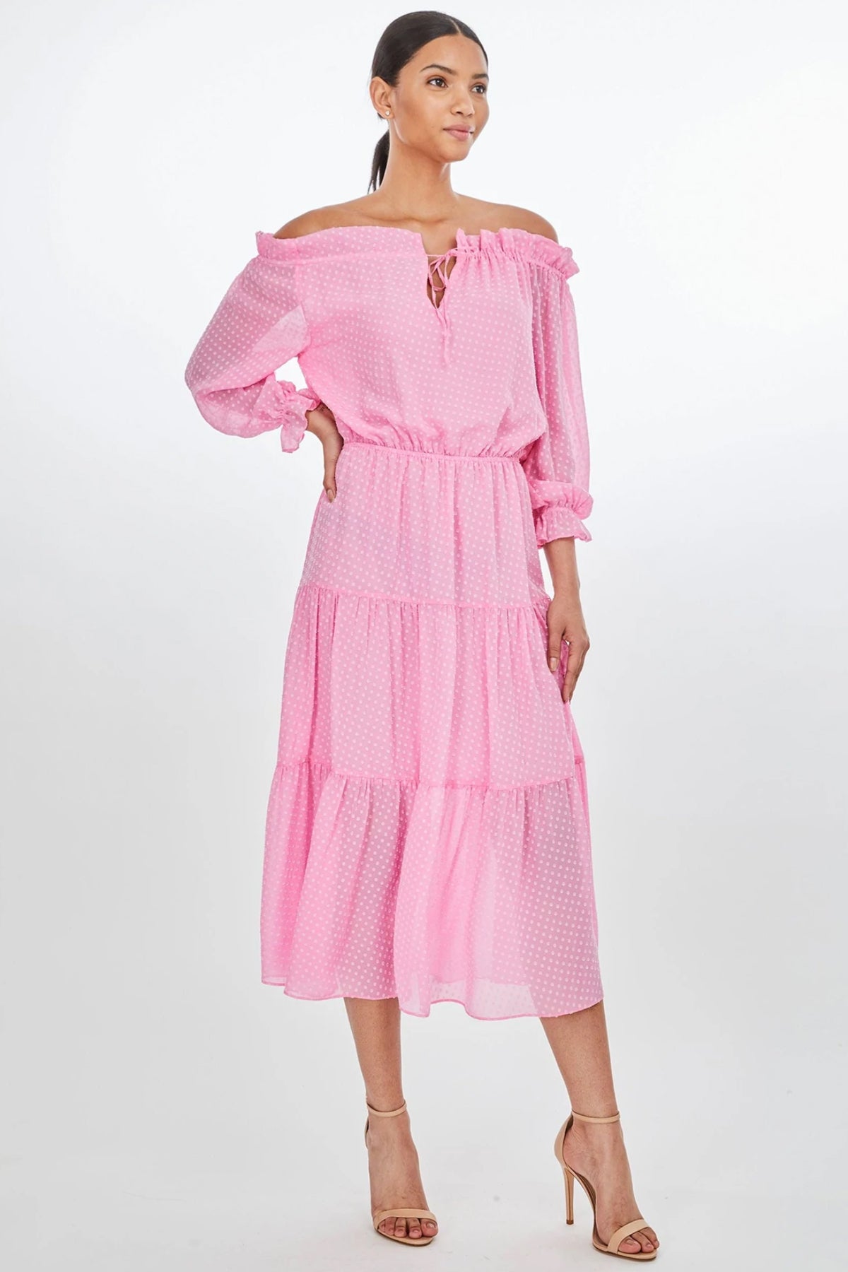 Generation Love Leoni Midi Dress Candy Pink