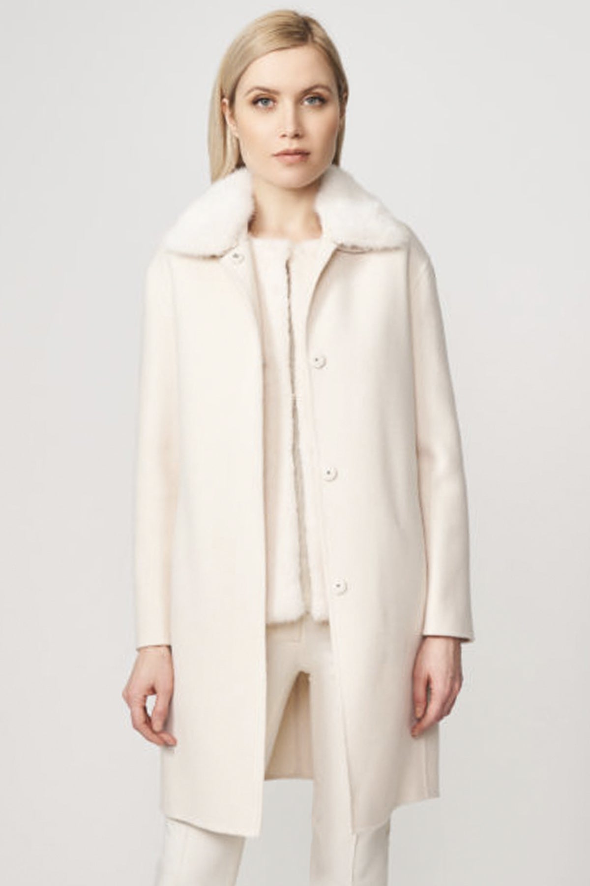 Diomi Cashmere Ivory Coat