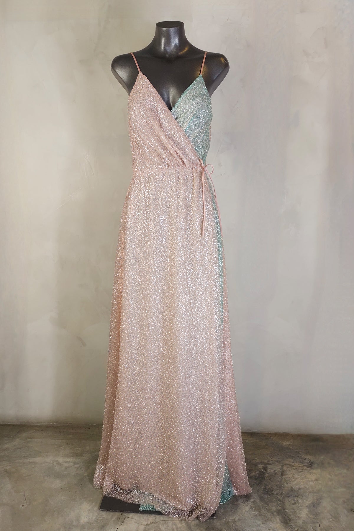 Le Piacentini Two Color Beaded Gown