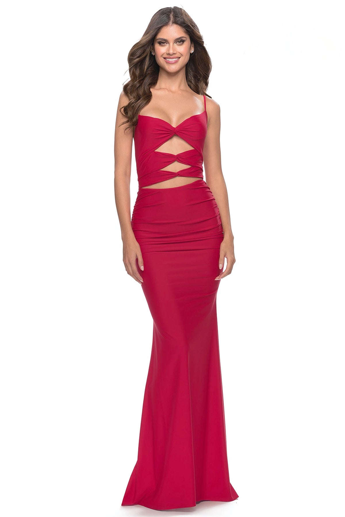 La Femme Red Party Dress
